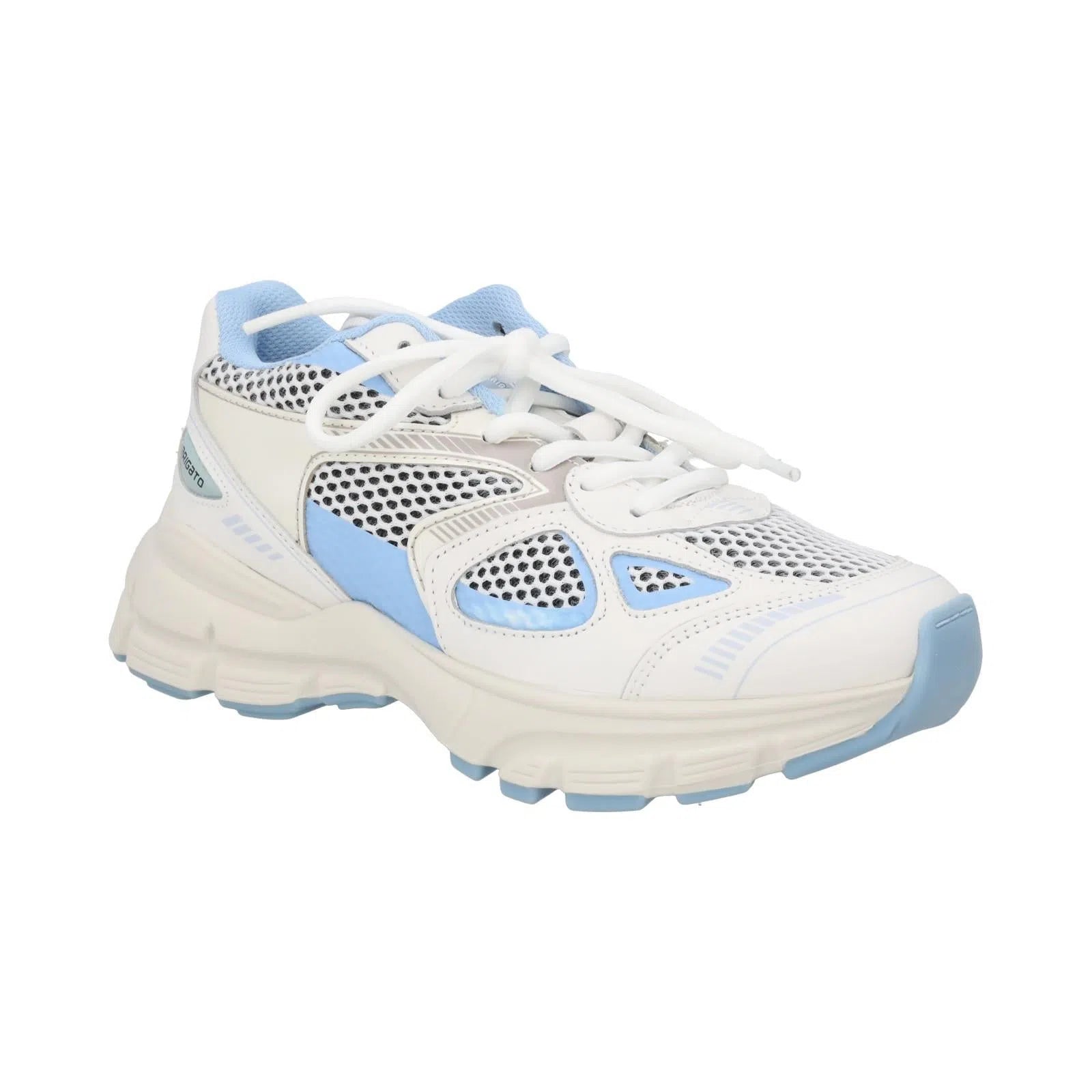 AXEL ARIGATO Marathon Trainer Low Top White/Light Blue-MALFORD OF LONDON SAVILE ROW MENSWEAR OUTLET