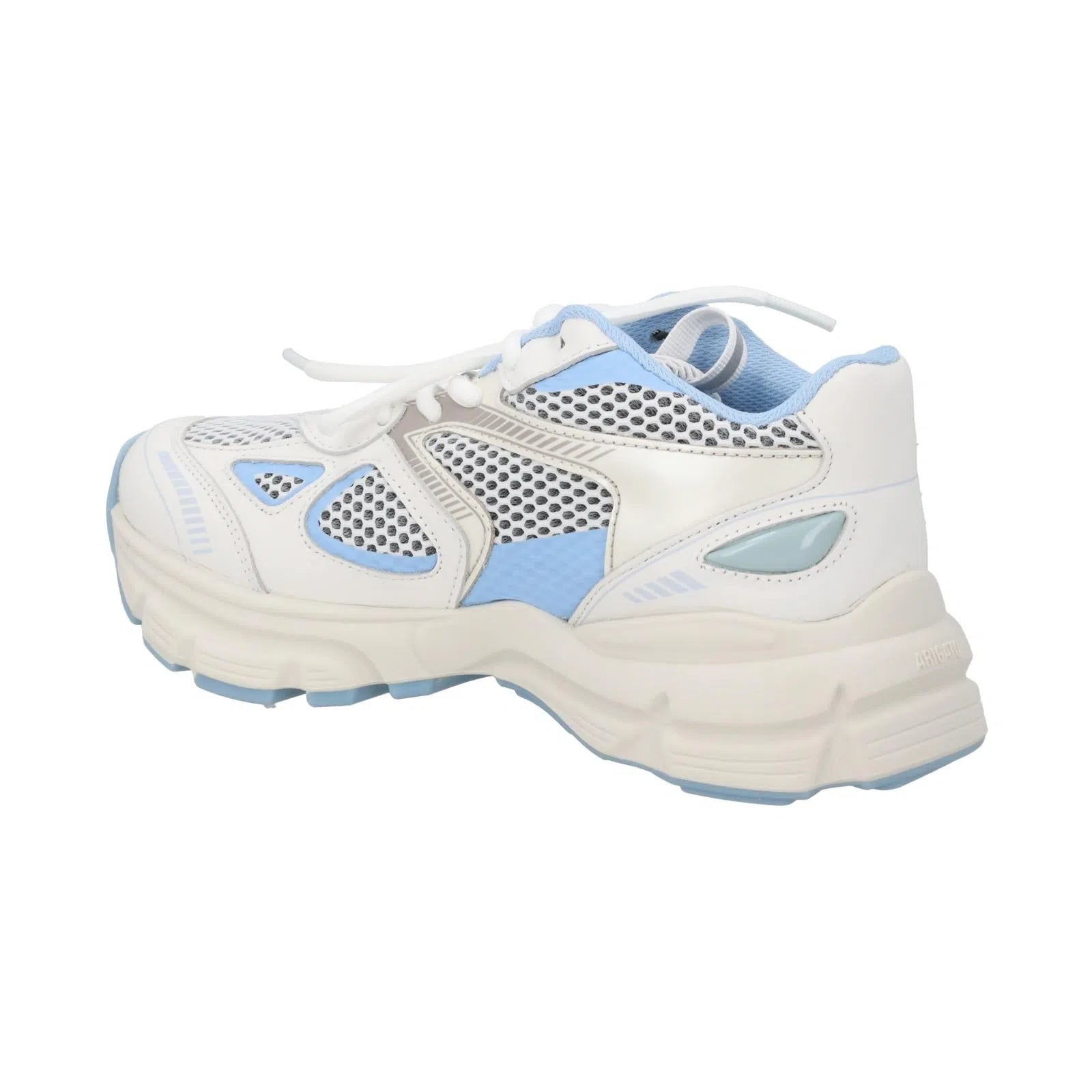 AXEL ARIGATO Marathon Trainer Low Top White/Light Blue-MALFORD OF LONDON SAVILE ROW MENSWEAR OUTLET