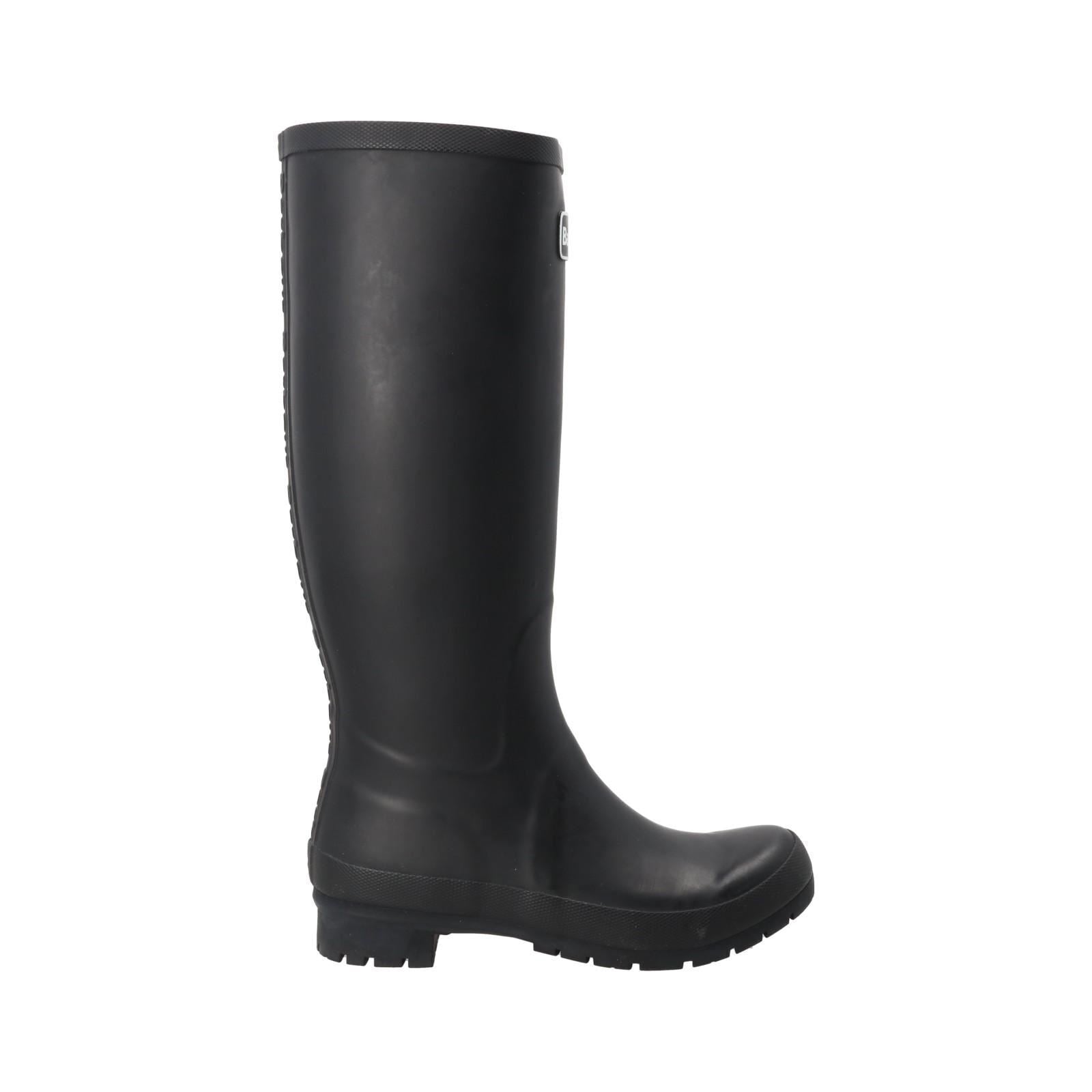 BARBOUR Abbey Wellington Boots Knee High Black-MALFORD OF LONDON SAVILE ROW MENSWEAR OUTLET