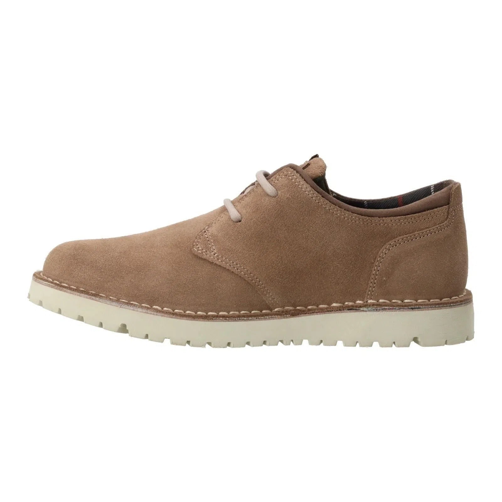 BARBOUR Acer Derby Shoe Lace Up Beige Suede-MALFORD OF LONDON SAVILE ROW MENSWEAR OUTLET