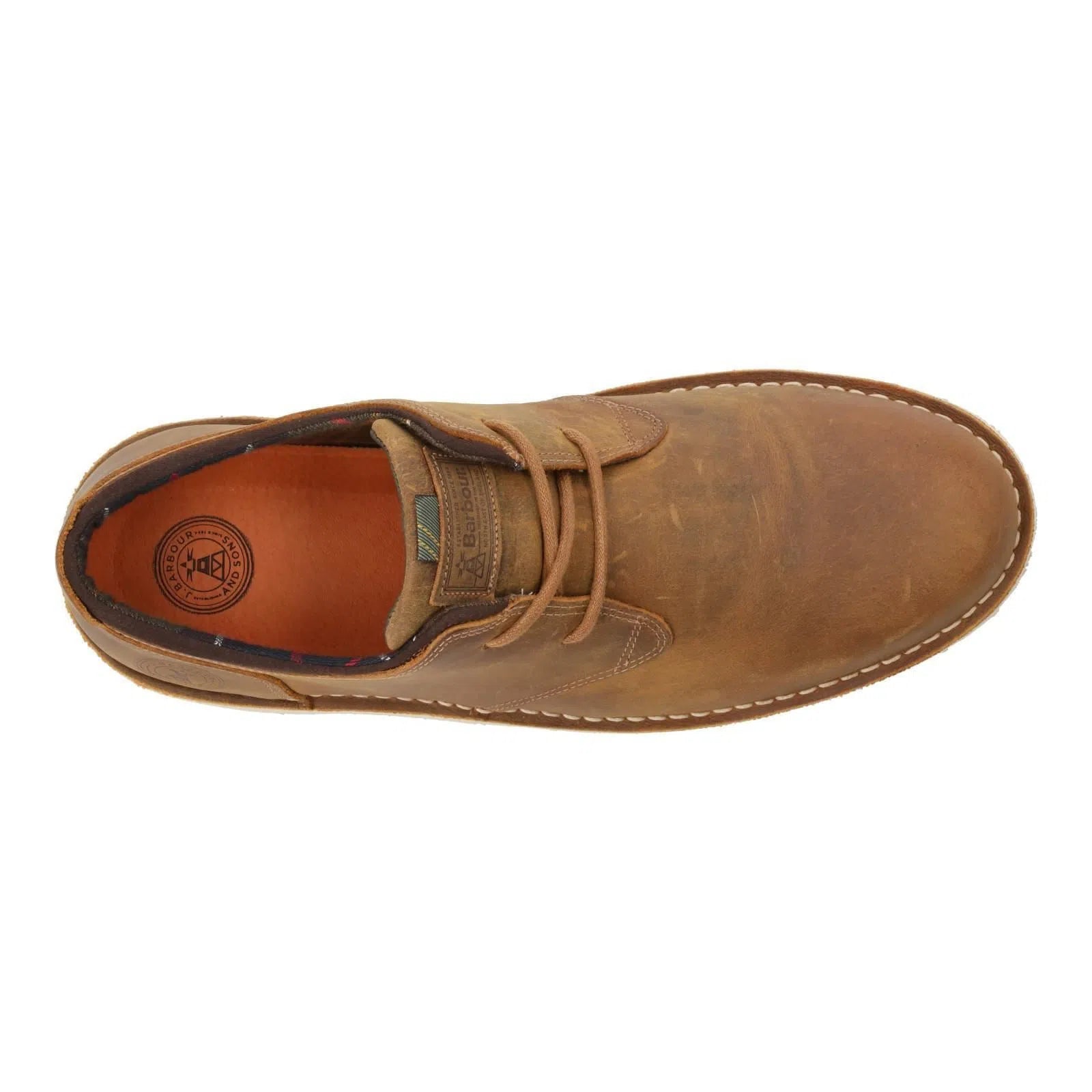 BARBOUR Acer Derby Shoe Lace Up Cognac Brown Leather RRP120-MALFORD OF LONDON SAVILE ROW MENSWEAR OUTLET