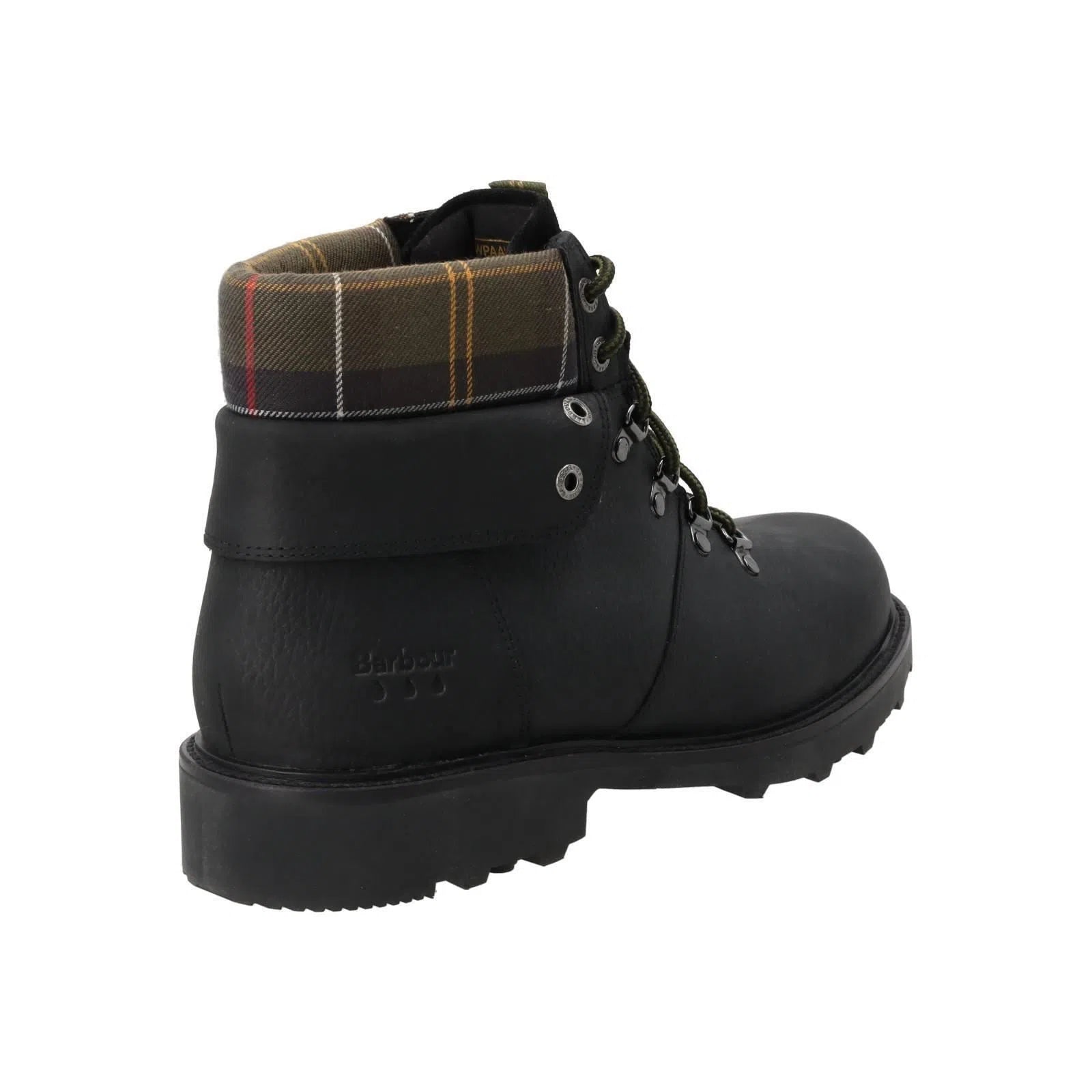 BARBOUR Burne Ankle Boots Lace Up Black Tartan Trim RRP160-MALFORD OF LONDON SAVILE ROW MENSWEAR OUTLET