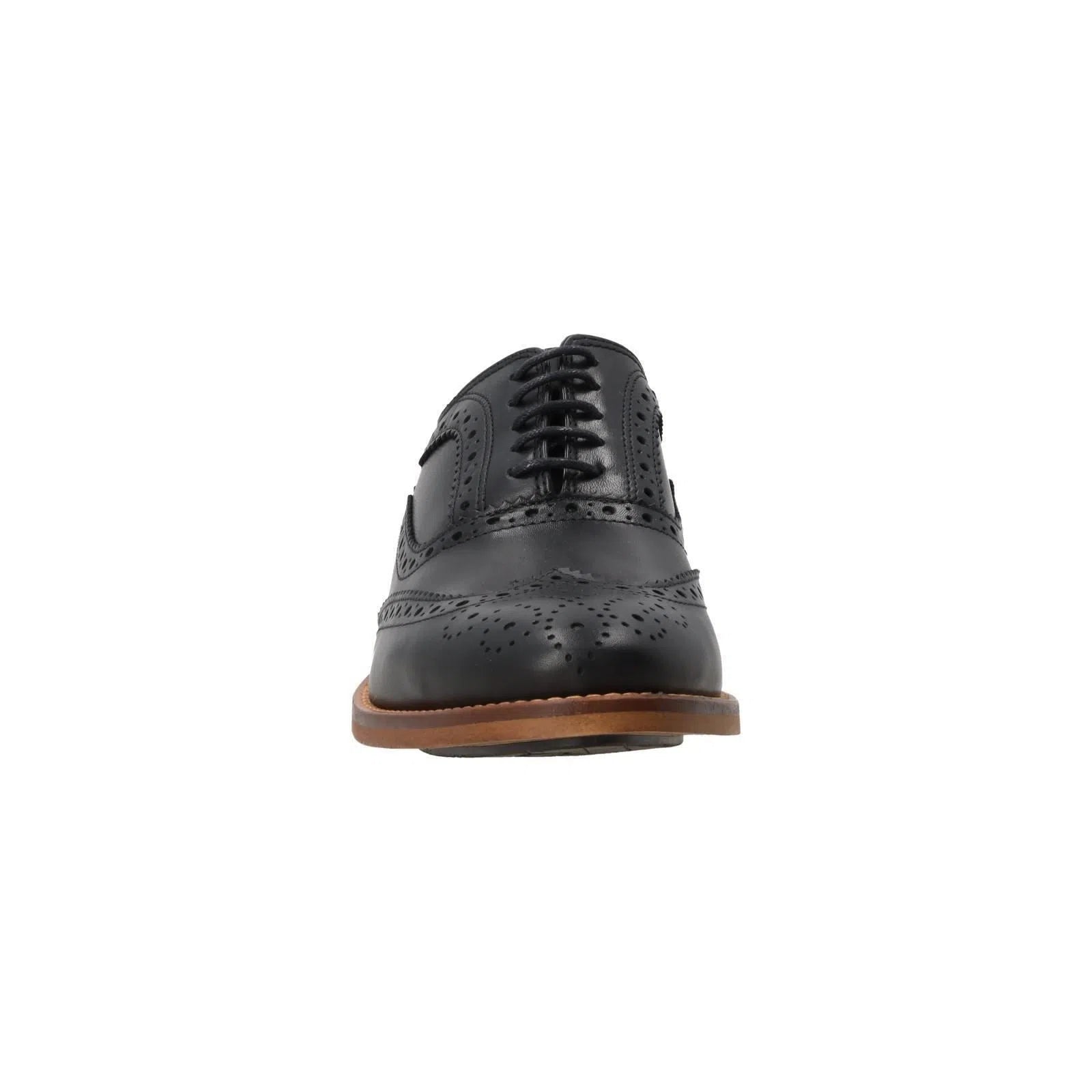 BARBOUR Isham Brogue Shoes Lace Up Black Leather-MALFORD OF LONDON SAVILE ROW MENSWEAR OUTLET