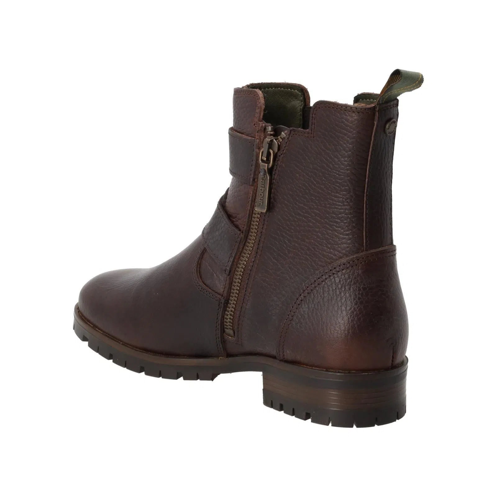 BARBOUR Marina Ankle Boots Two Buckle Dark Brown Leather-MALFORD OF LONDON SAVILE ROW MENSWEAR OUTLET