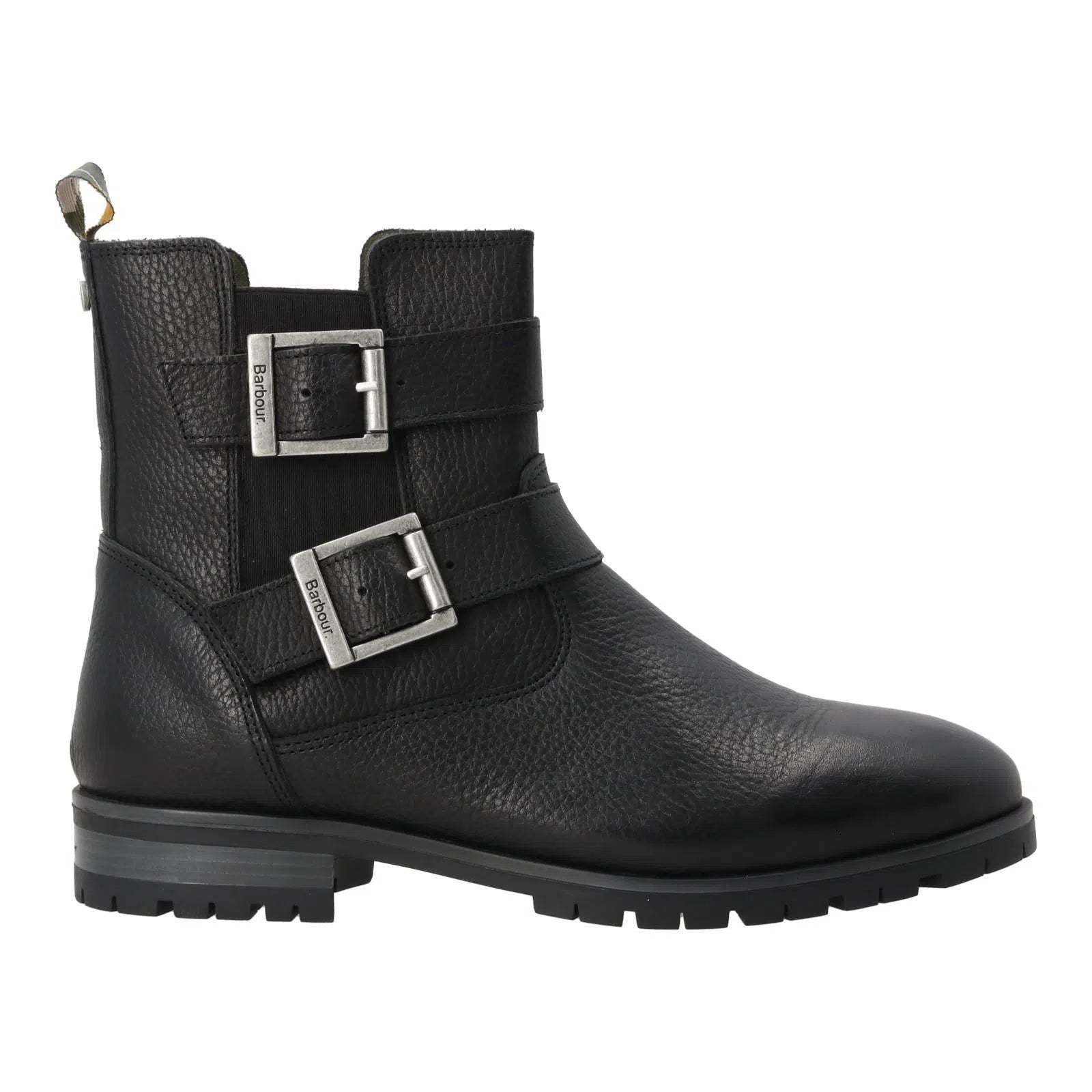 BARBOUR Marina Ankle Boots Two Buckle Leather Black-MALFORD OF LONDON SAVILE ROW MENSWEAR OUTLET