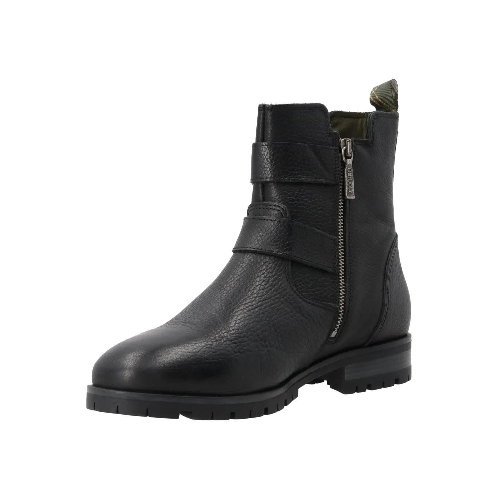 BARBOUR Marina Ankle Boots Two Buckle Leather Black-MALFORD OF LONDON SAVILE ROW MENSWEAR OUTLET