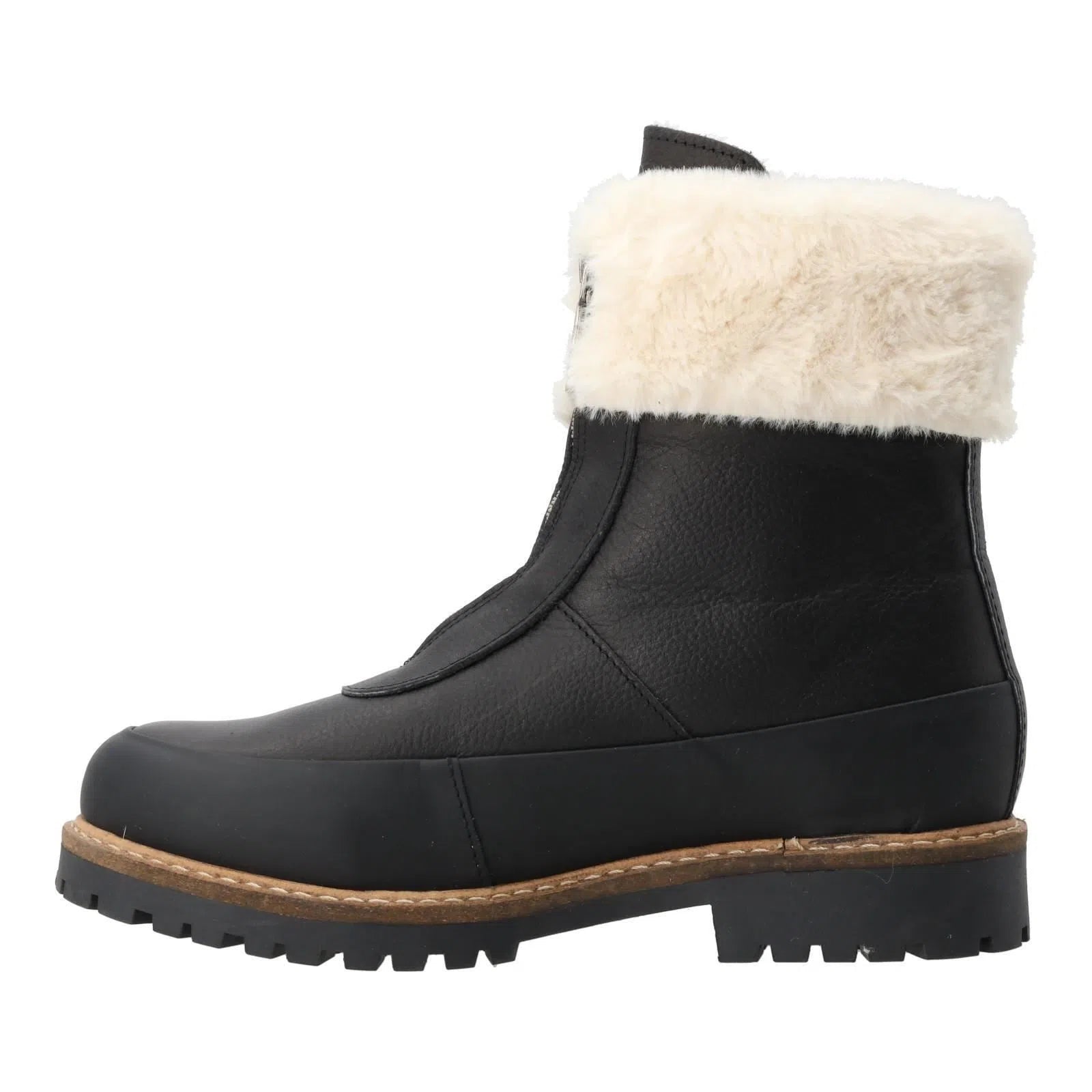 BARBOUR Rowen Ankle Boots Faux Fur Zip Front Black-MALFORD OF LONDON SAVILE ROW MENSWEAR OUTLET