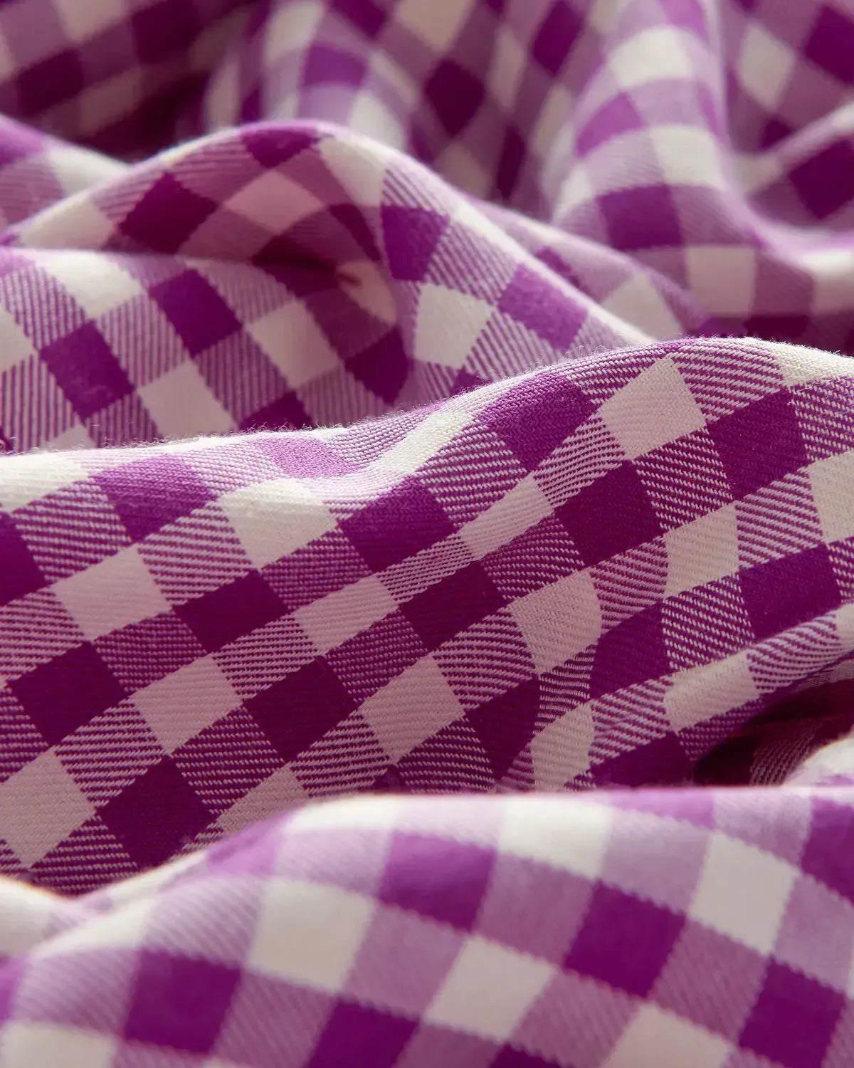 BERNARD WEATHERILL Country Gingham Twill Shirt Purple/Cream-MALFORD OF LONDON SAVILE ROW MENSWEAR OUTLET