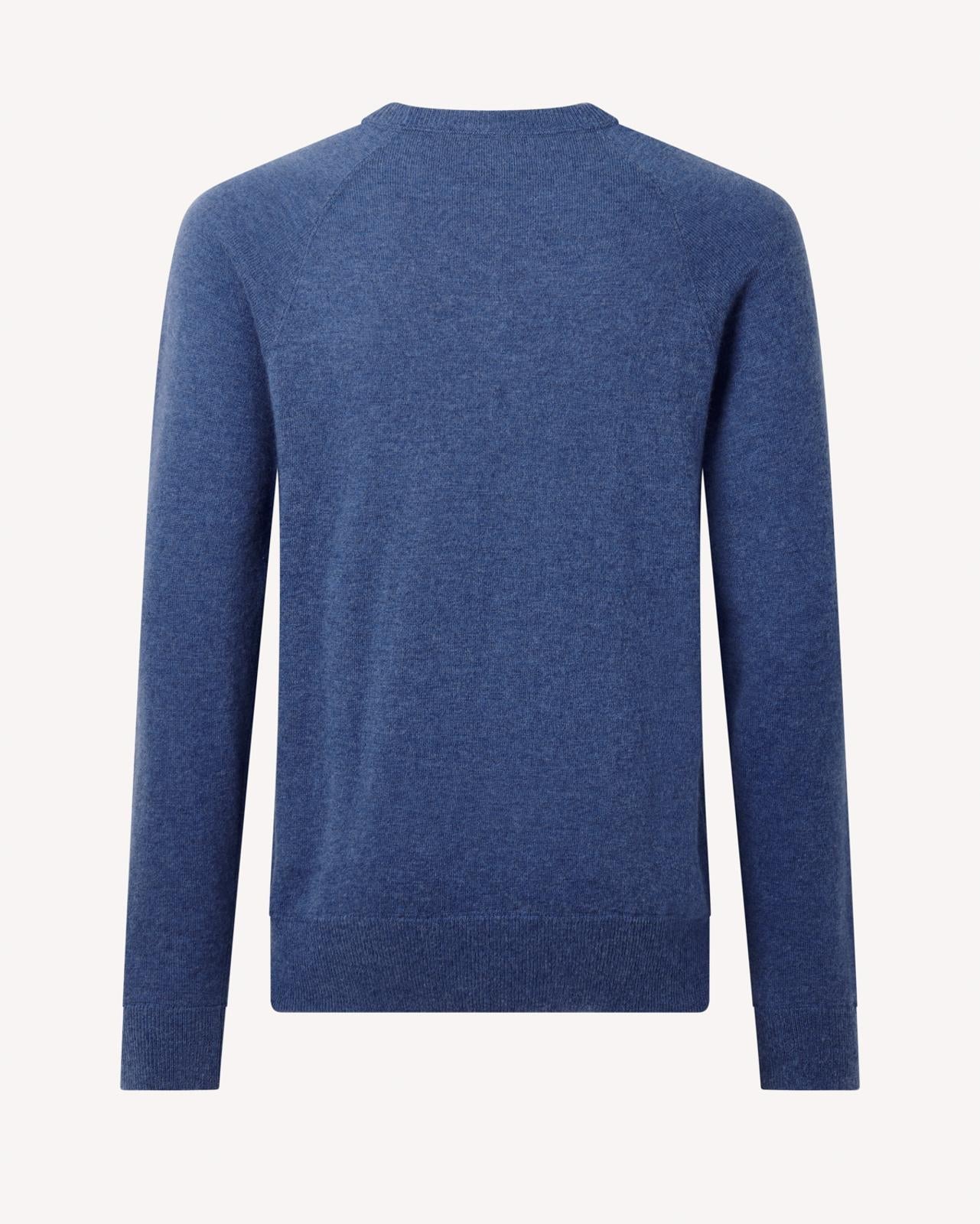 BERNARD WEATHERILL Crew Neck Pullover Jumper Channel Isle Blue-MALFORD OF LONDON SAVILE ROW MENSWEAR OUTLET