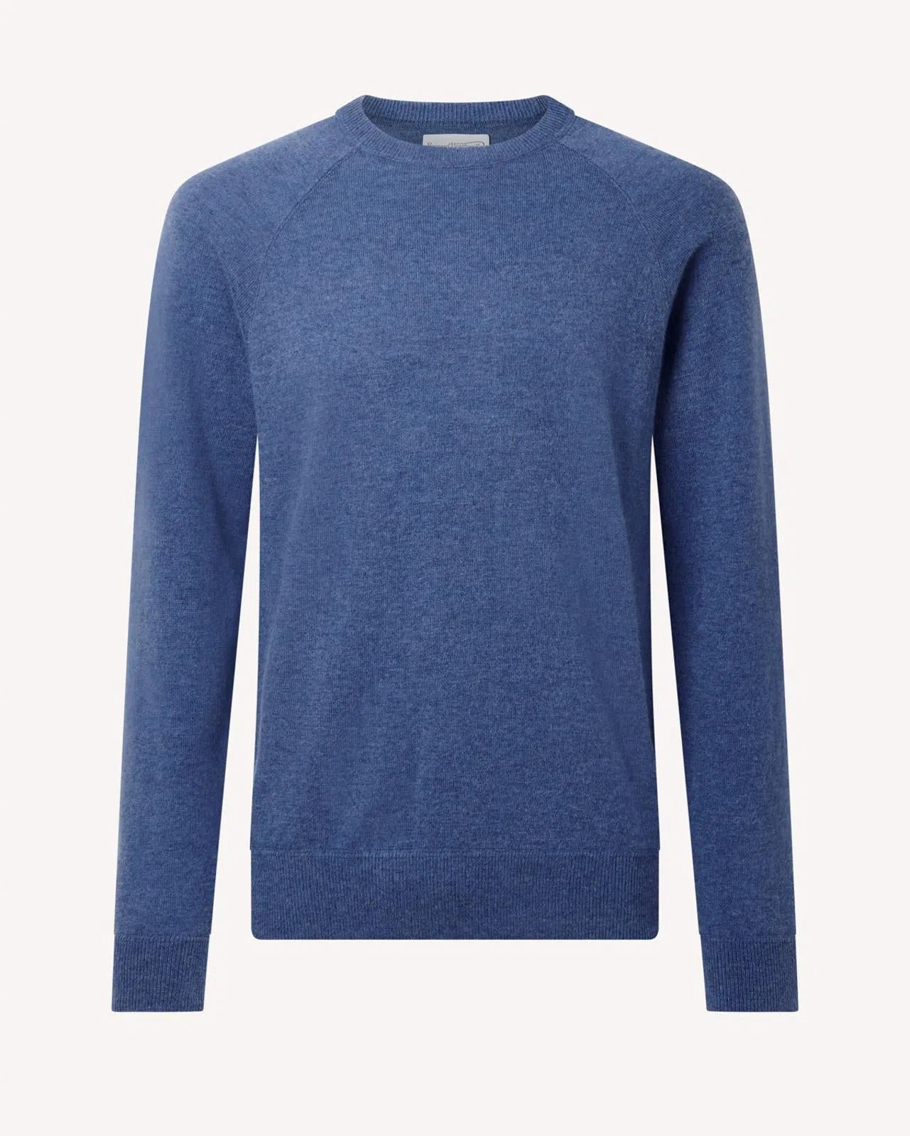 BERNARD WEATHERILL Crew Neck Pullover Jumper Channel Isle Blue-MALFORD OF LONDON SAVILE ROW MENSWEAR OUTLET