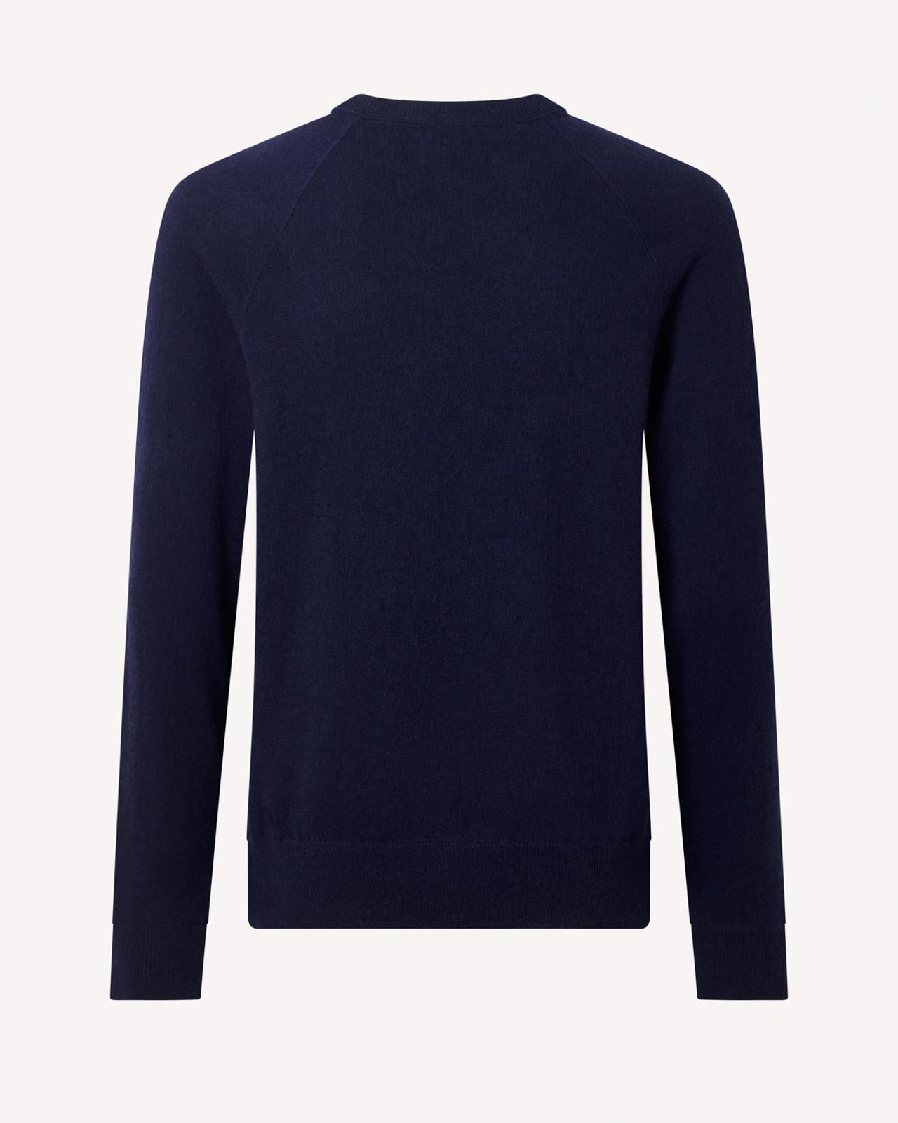 BERNARD WEATHERILL Crew Neck Pullover Jumper Savile Row Navy-MALFORD OF LONDON SAVILE ROW MENSWEAR OUTLET