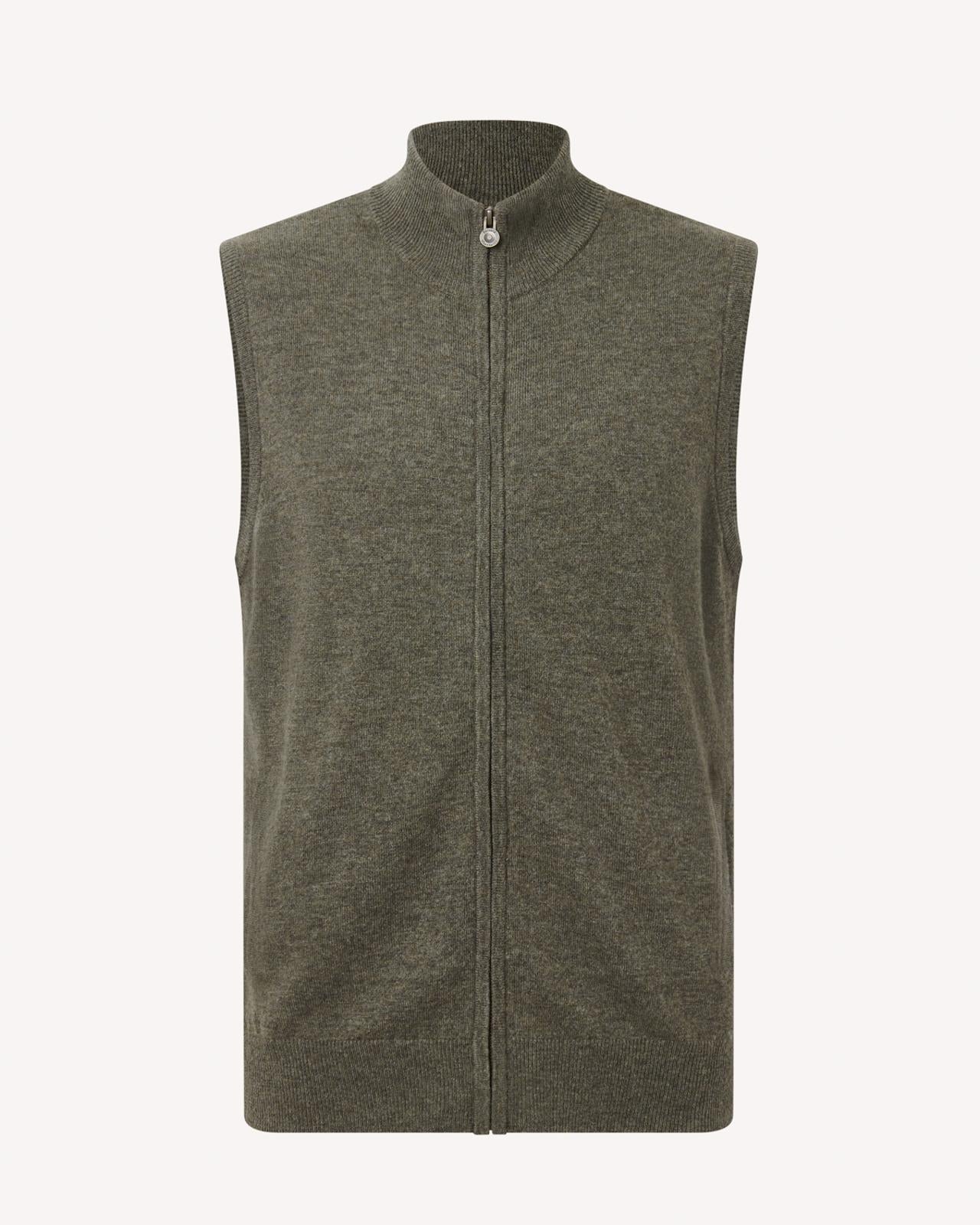 BERNARD WEATHERILL Full Zip Vest Gilet Country Estate Green-MALFORD OF LONDON SAVILE ROW MENSWEAR OUTLET