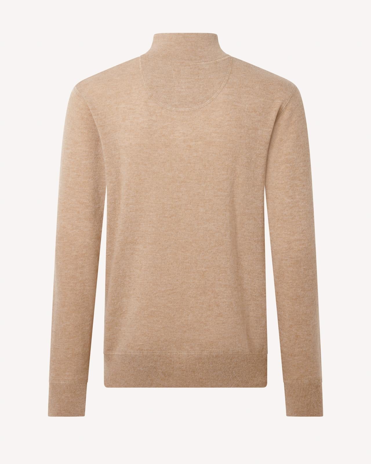 BERNARD WEATHERILL Stand Collar Pullover Jumper Camel-MALFORD OF LONDON SAVILE ROW MENSWEAR OUTLET