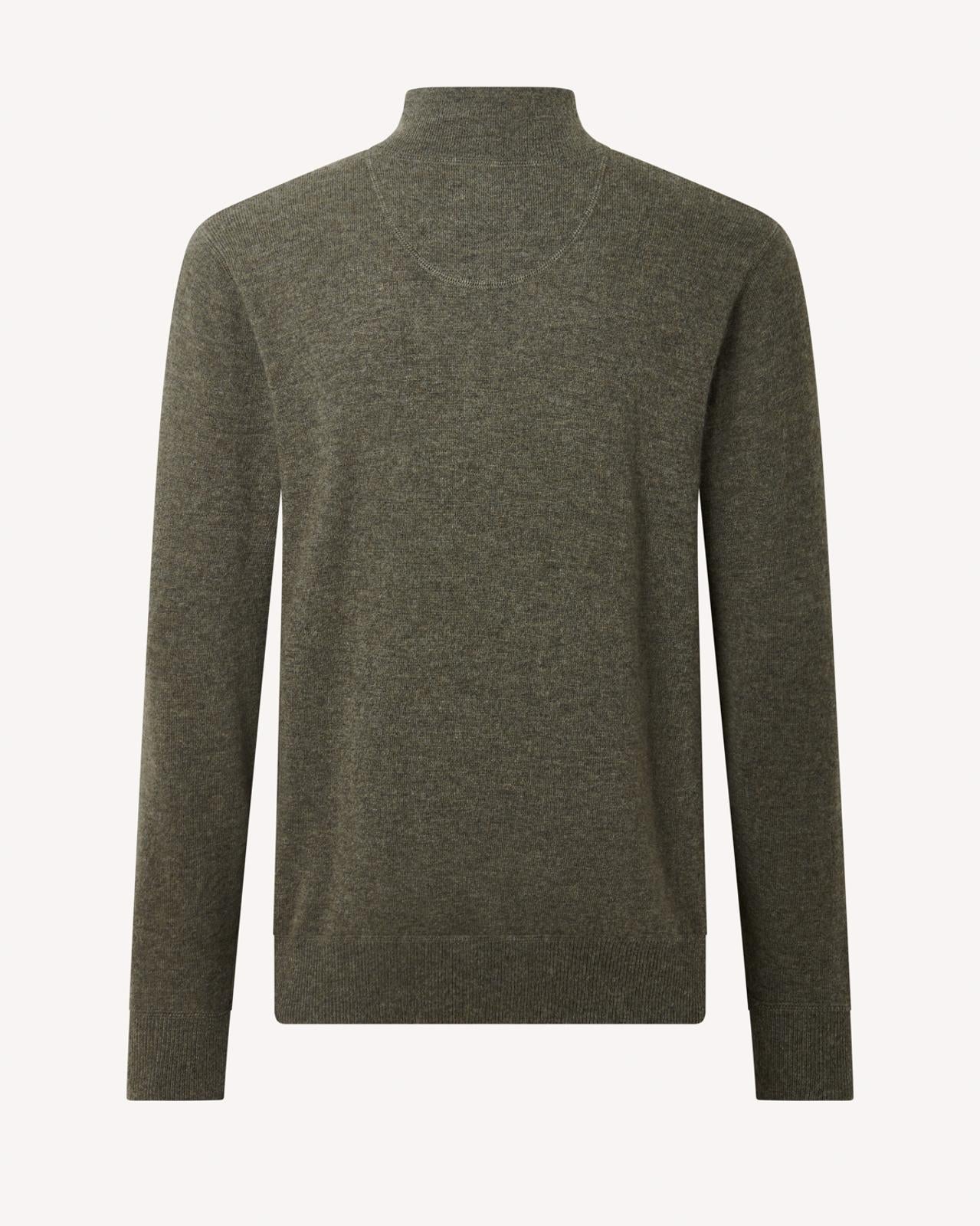 BERNARD WEATHERILL Stand Collar Pullover Jumper Country Estate Green-MALFORD OF LONDON SAVILE ROW MENSWEAR OUTLET