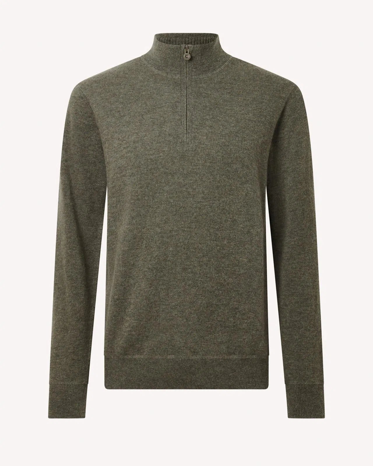 BERNARD WEATHERILL Stand Collar Pullover Jumper Country Estate Green-MALFORD OF LONDON SAVILE ROW MENSWEAR OUTLET