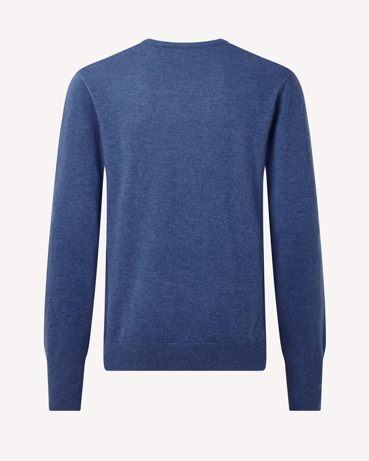 BERNARD WEATHERILL V-neck Pullover Jumper Channel Isle Blue-MALFORD OF LONDON SAVILE ROW MENSWEAR OUTLET