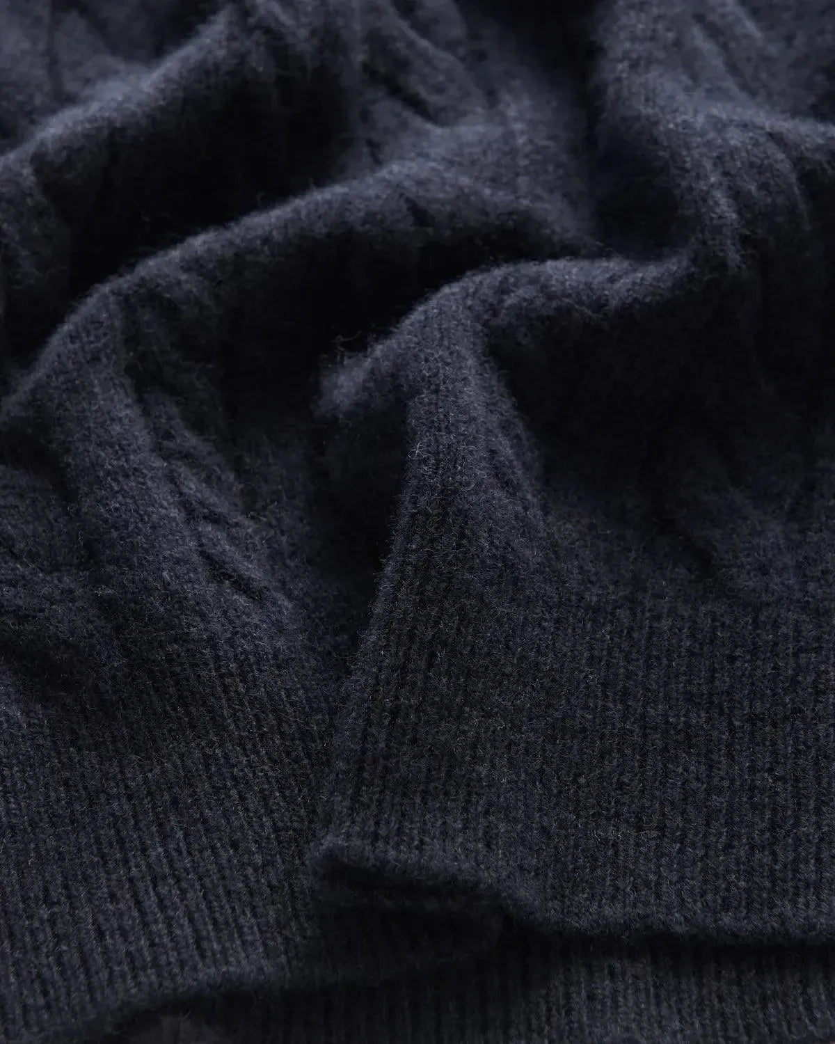 BW Lambswool Cable Knit NAVY-MALFORD OF LONDON SAVILE ROW MENSWEAR OUTLET