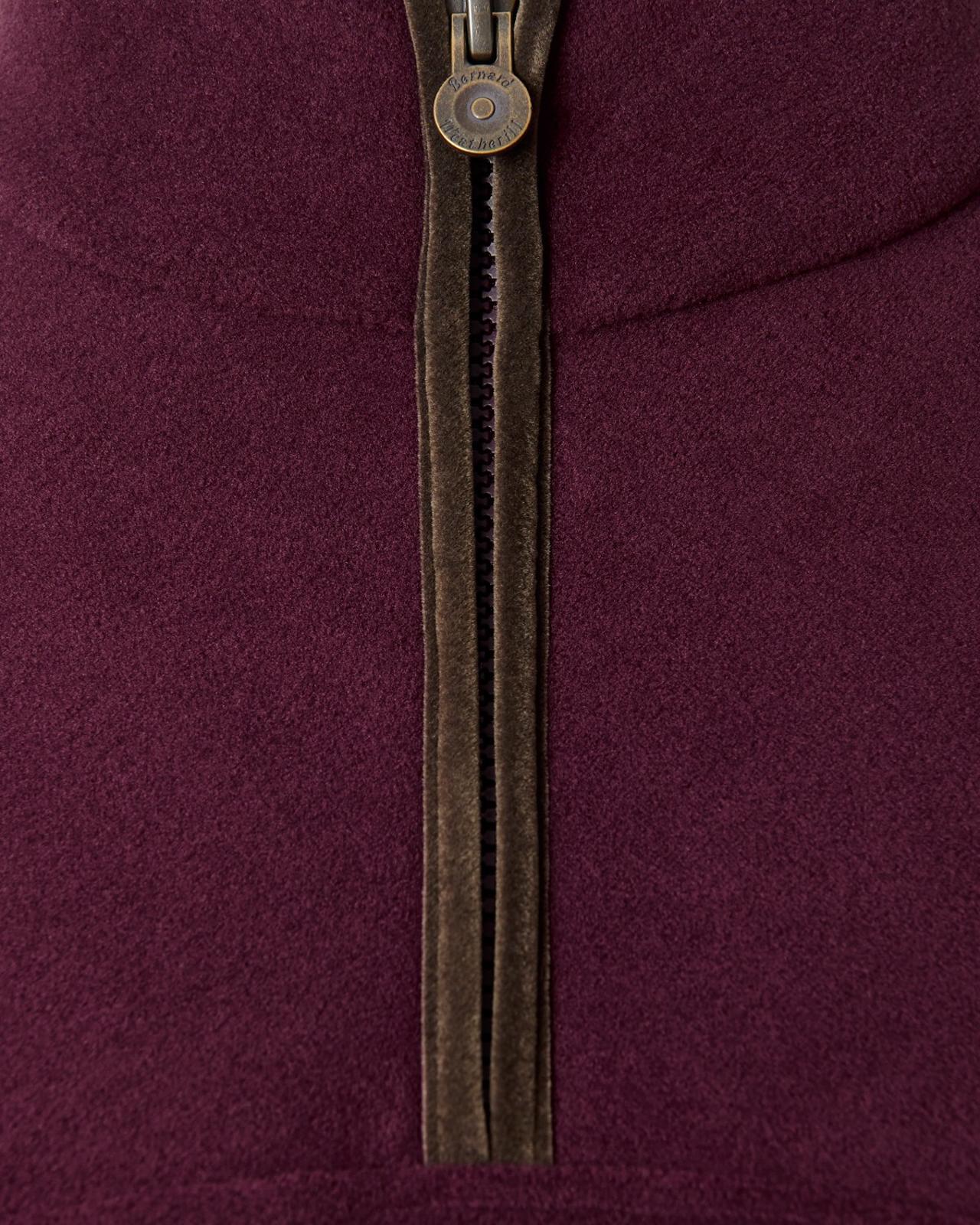 Bernard Weatherill 1/4 Zip Fleece Jacket Aubergine-MALFORD OF LONDON SAVILE ROW MENSWEAR OUTLET