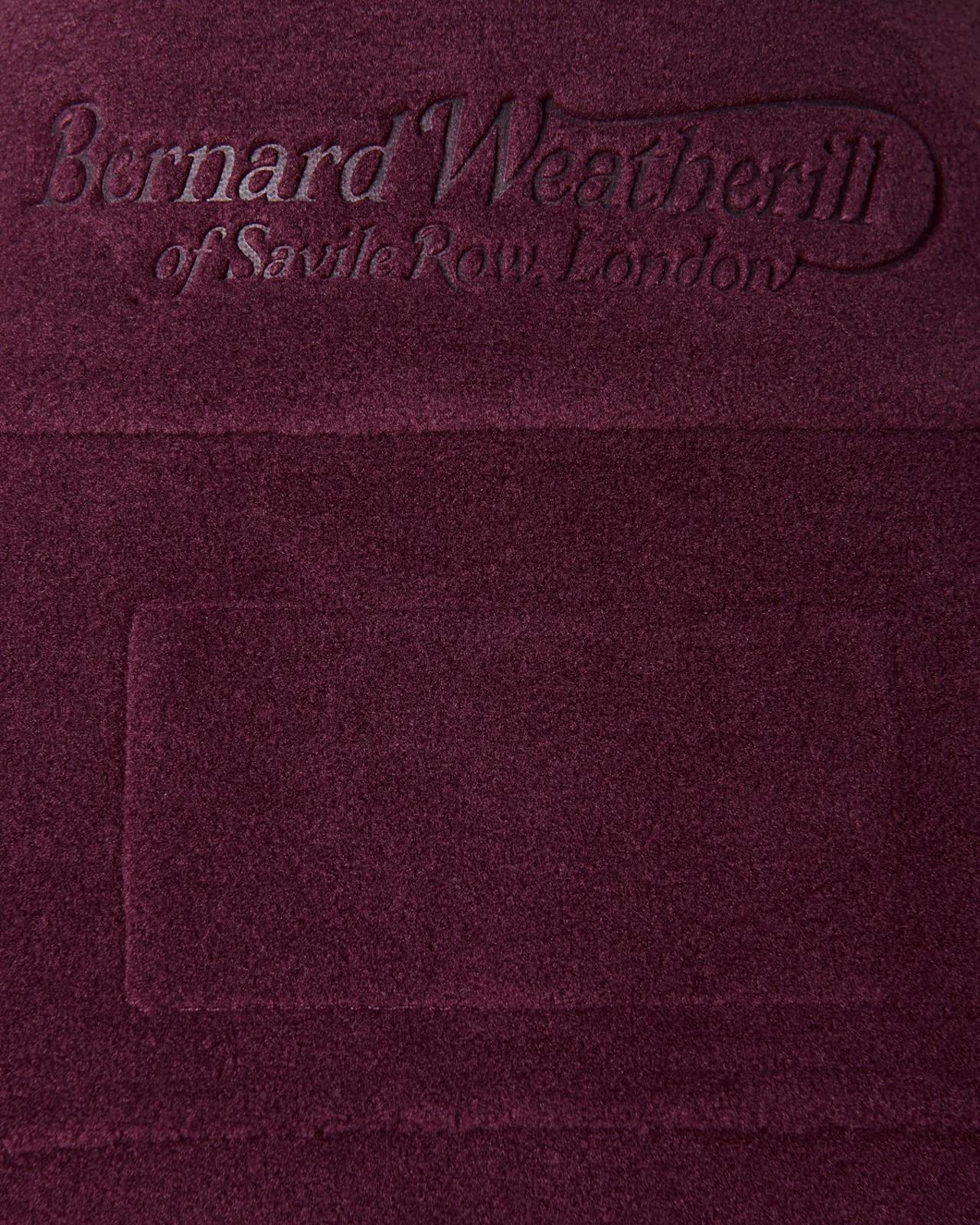 Bernard Weatherill 1/4 Zip Fleece Jacket Aubergine-MALFORD OF LONDON SAVILE ROW MENSWEAR OUTLET