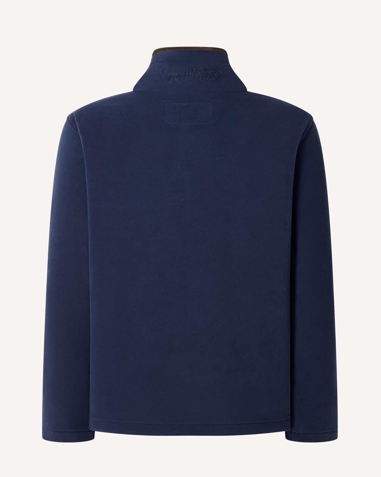 Bernard Weatherill 1/4 Zip Fleece Jacket Blue-MALFORD OF LONDON SAVILE ROW MENSWEAR OUTLET