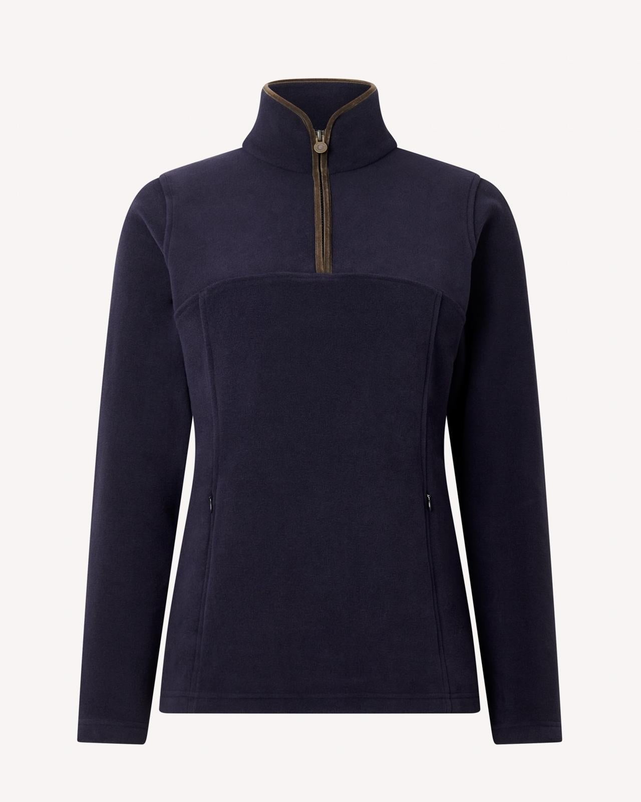 Bernard Weatherill 1/4 Zip Fleece Jacket Dark Navy-MALFORD OF LONDON SAVILE ROW MENSWEAR OUTLET