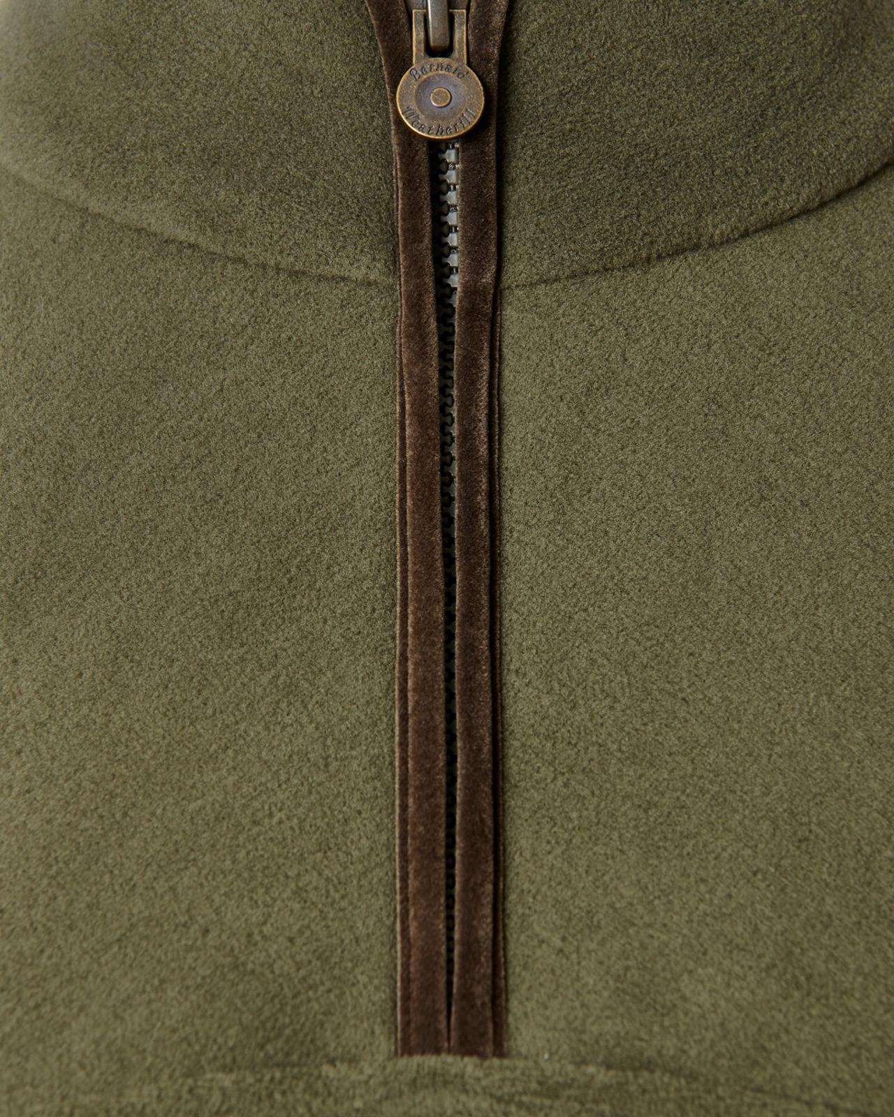 Bernard Weatherill 1/4 Zip Fleece Jacket Forest Green-MALFORD OF LONDON SAVILE ROW MENSWEAR OUTLET