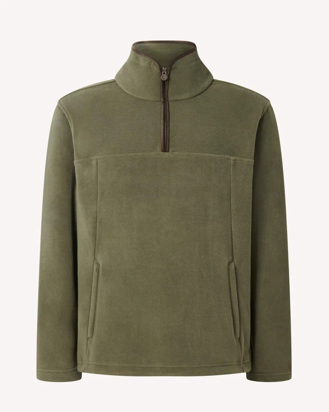 Bernard Weatherill 1/4 Zip Fleece Jacket Forest Green-MALFORD OF LONDON SAVILE ROW MENSWEAR OUTLET