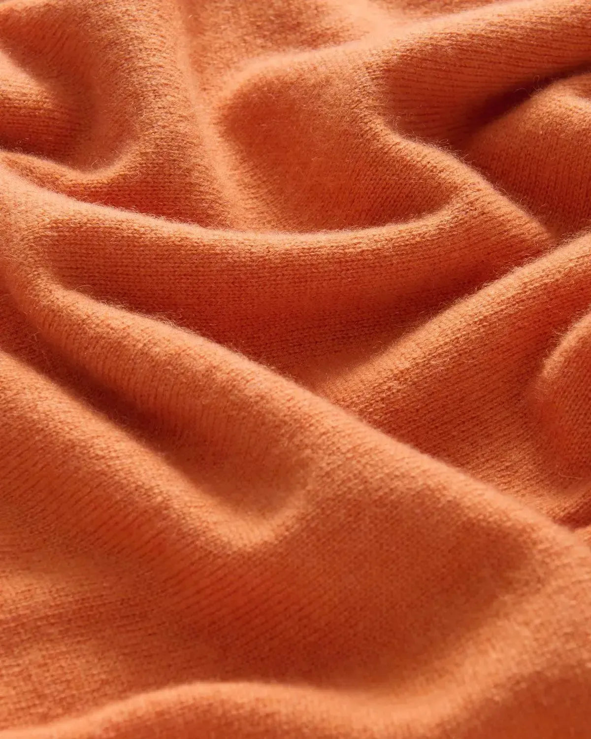 Bernard Weatherill Cashmere Mix Crew Neck Burnt Orange-MALFORD OF LONDON SAVILE ROW MENSWEAR OUTLET
