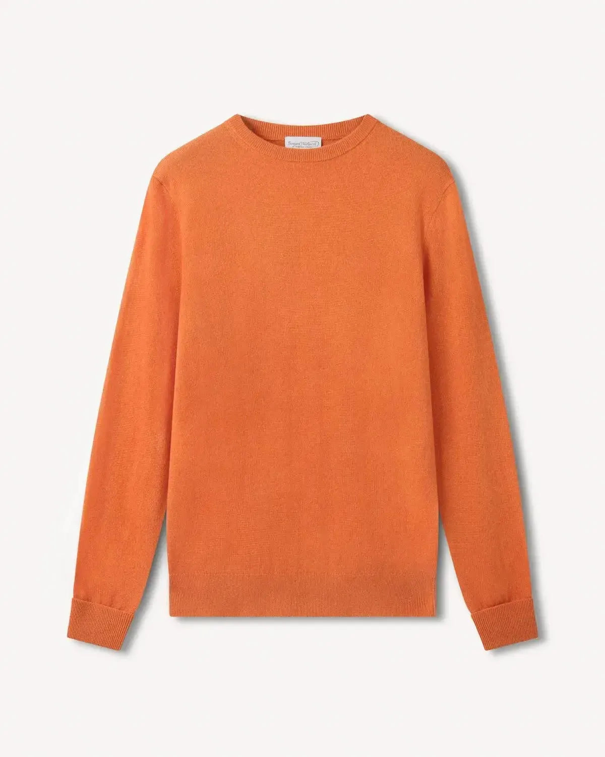 Bernard Weatherill Cashmere Mix Crew Neck Burnt Orange-MALFORD OF LONDON SAVILE ROW MENSWEAR OUTLET