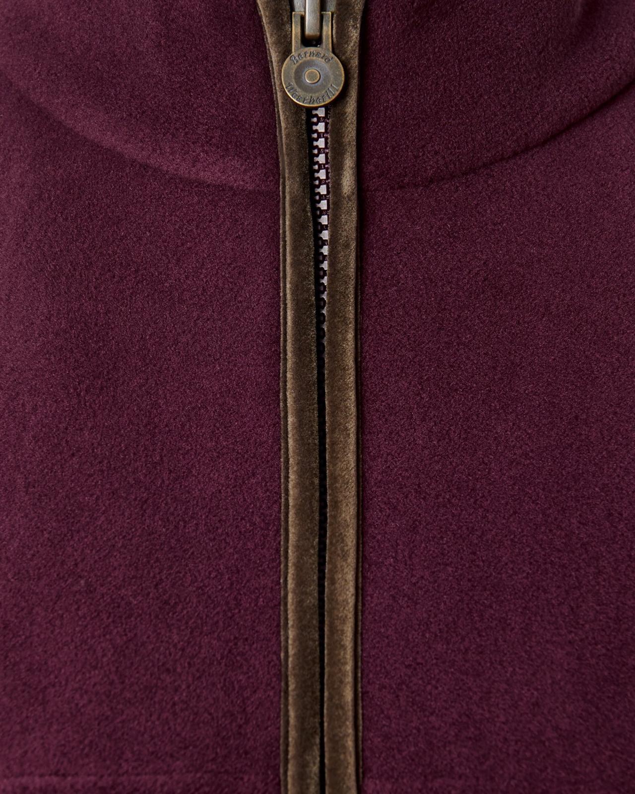 Bernard Weatherill Full Zip Fleece Gilet Aubergine-MALFORD OF LONDON SAVILE ROW MENSWEAR OUTLET