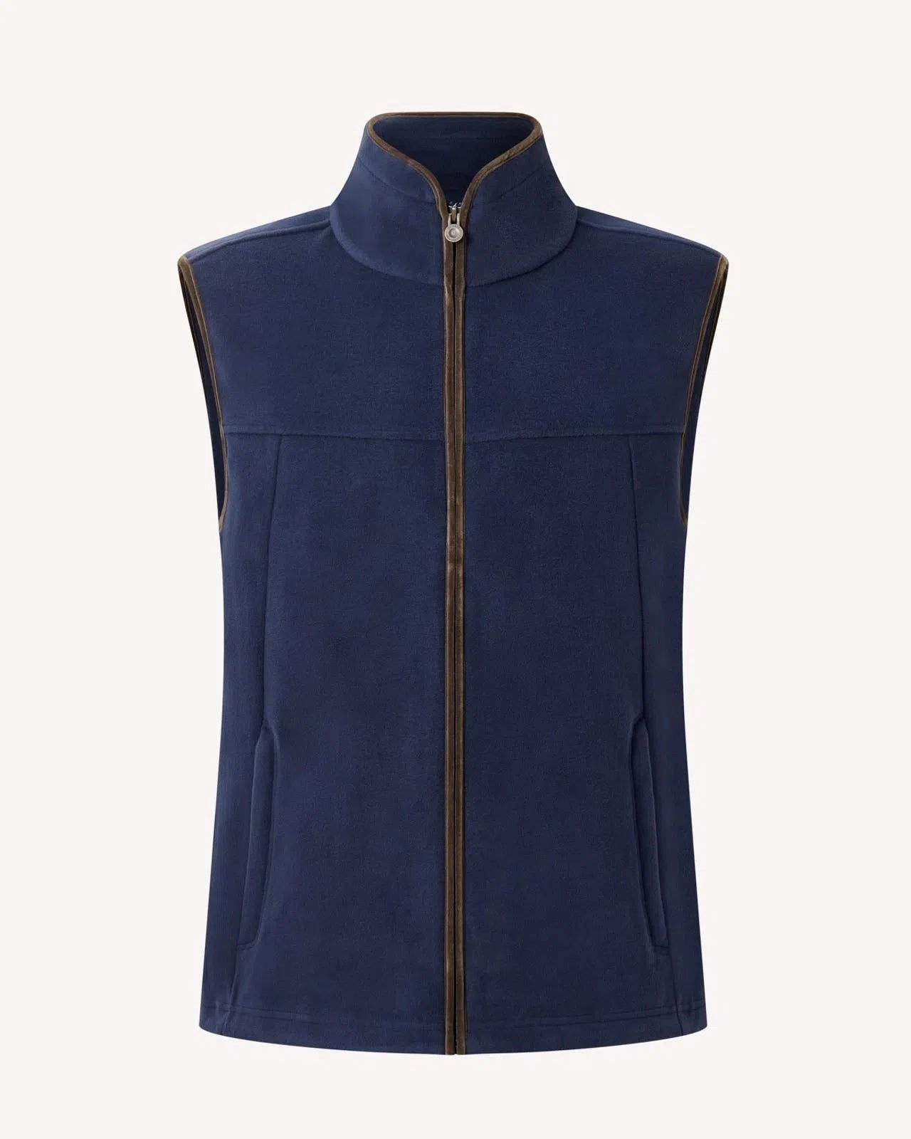 Bernard Weatherill Full Zip Fleece Gilet Blue-MALFORD OF LONDON SAVILE ROW MENSWEAR OUTLET