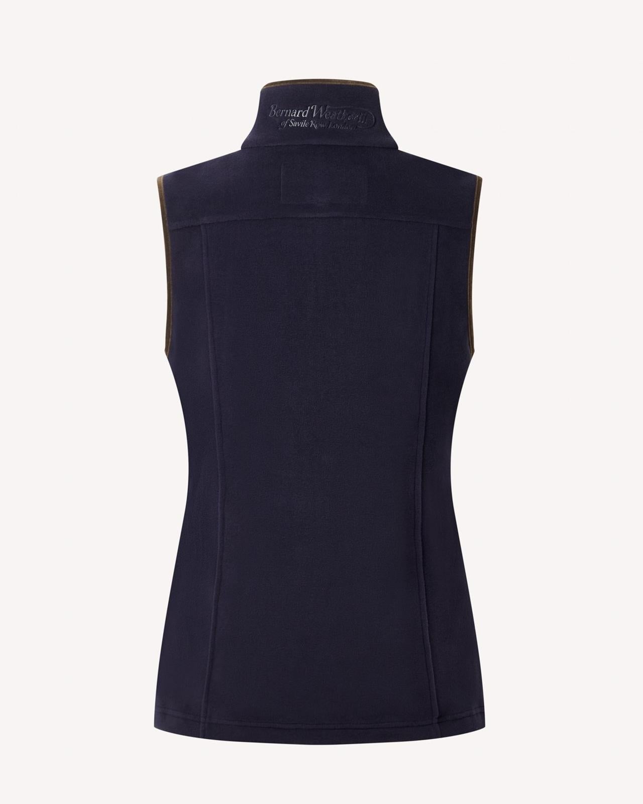 Bernard Weatherill Full Zip Fleece Gilet Dark Navy-MALFORD OF LONDON SAVILE ROW MENSWEAR OUTLET