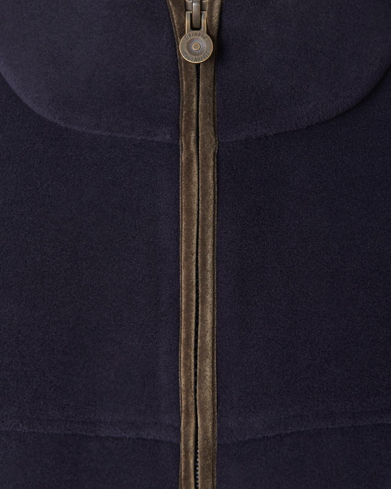 Bernard Weatherill Full Zip Fleece Gilet Dark Navy-MALFORD OF LONDON SAVILE ROW MENSWEAR OUTLET