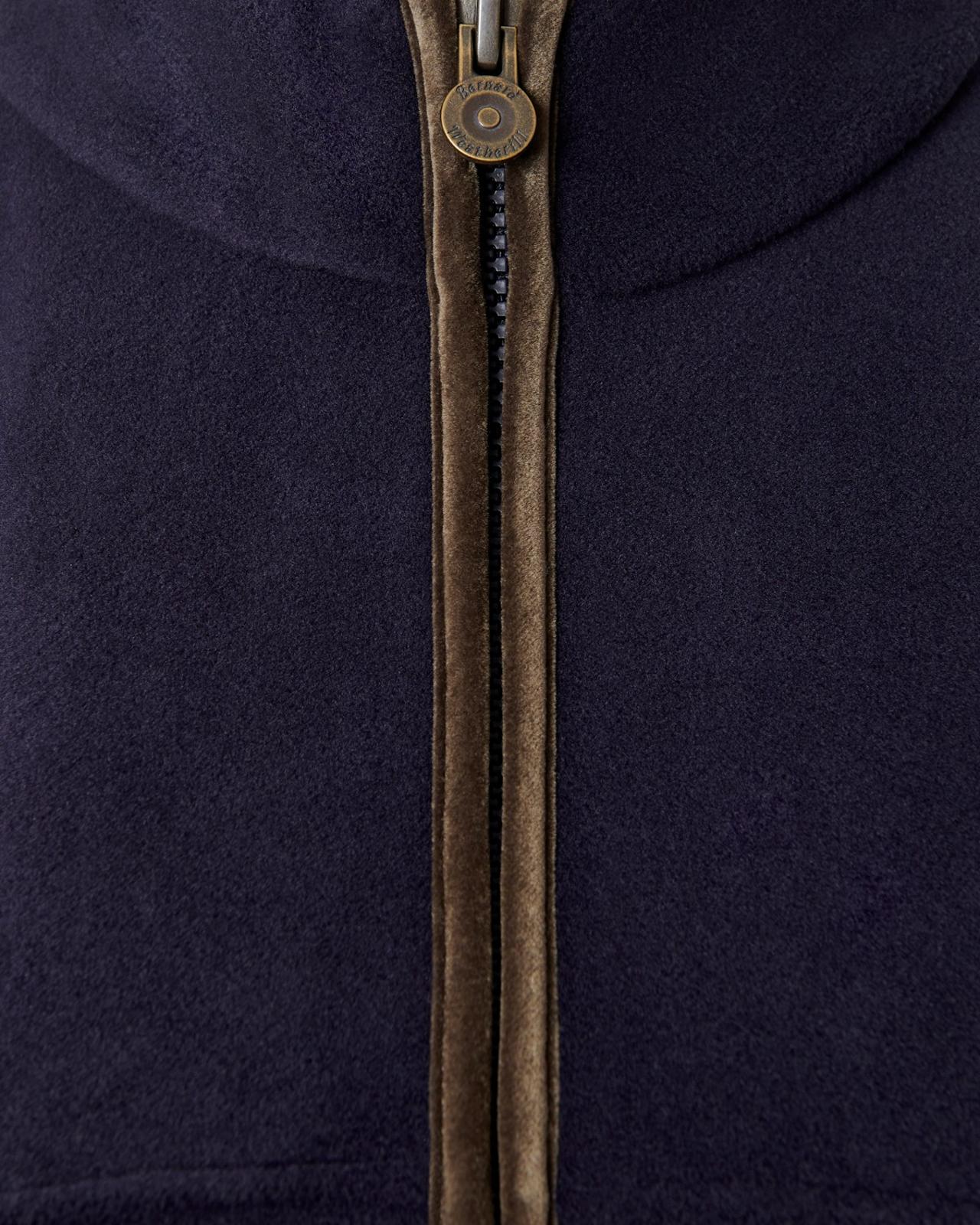 Bernard Weatherill Full Zip Fleece Gilet Dark Navy-MALFORD OF LONDON SAVILE ROW MENSWEAR OUTLET