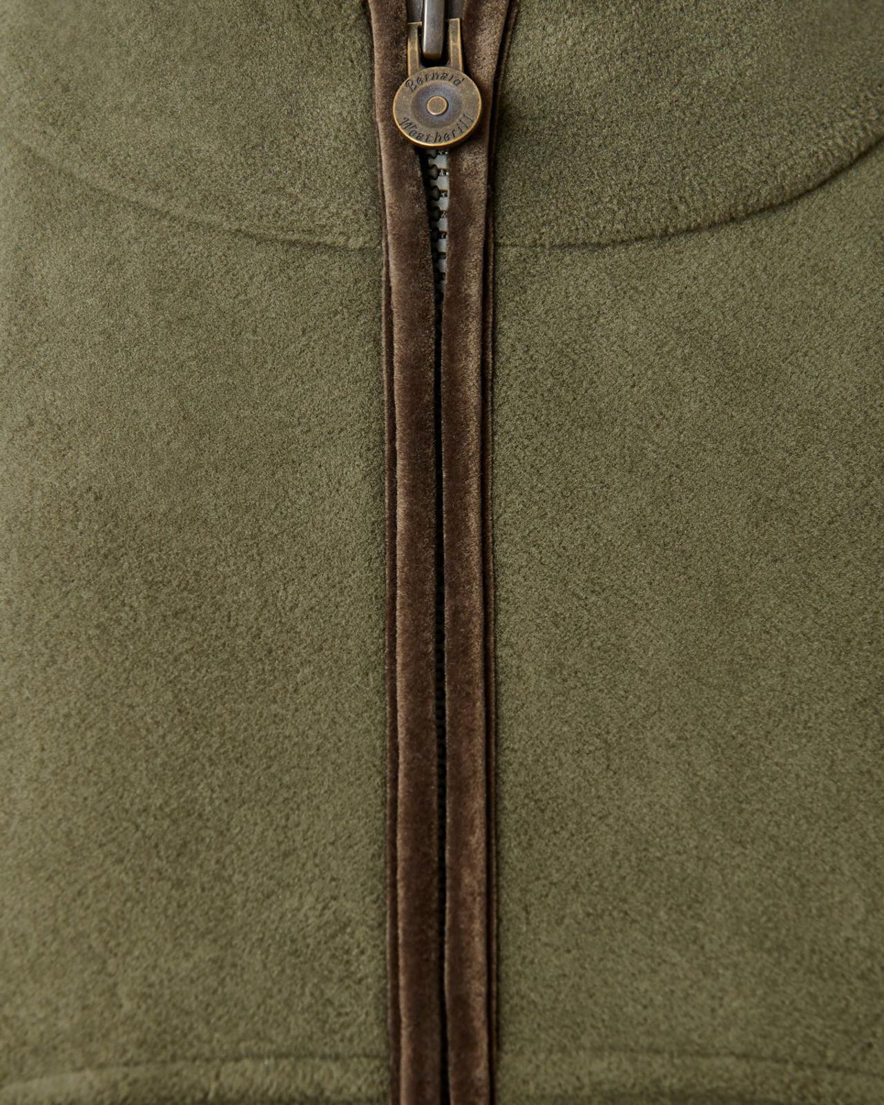 Bernard Weatherill Full Zip Fleece Gilet Forest Green-MALFORD OF LONDON SAVILE ROW MENSWEAR OUTLET