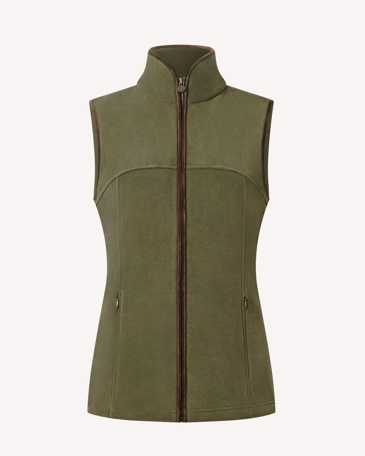 Bernard Weatherill Full Zip Fleece Gilet Forest Green-MALFORD OF LONDON SAVILE ROW MENSWEAR OUTLET