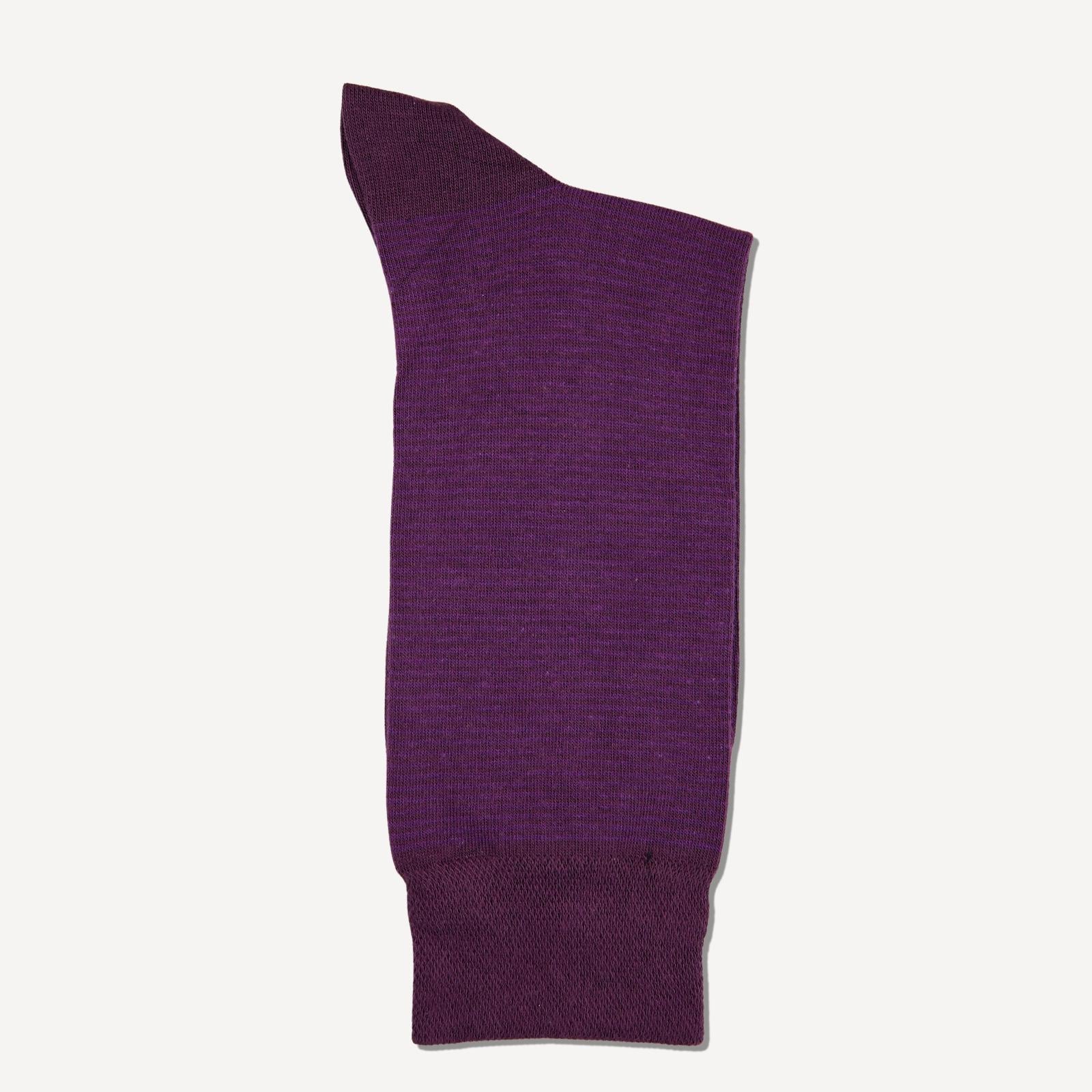 Bernard Weatherill Small Stripe Socks Purple-MALFORD OF LONDON SAVILE ROW MENSWEAR OUTLET