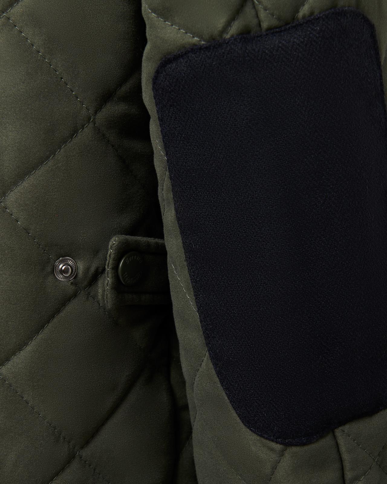 Bernard Weatherill Stand Collar Padded Jacket Khaki Green-MALFORD OF LONDON SAVILE ROW MENSWEAR OUTLET