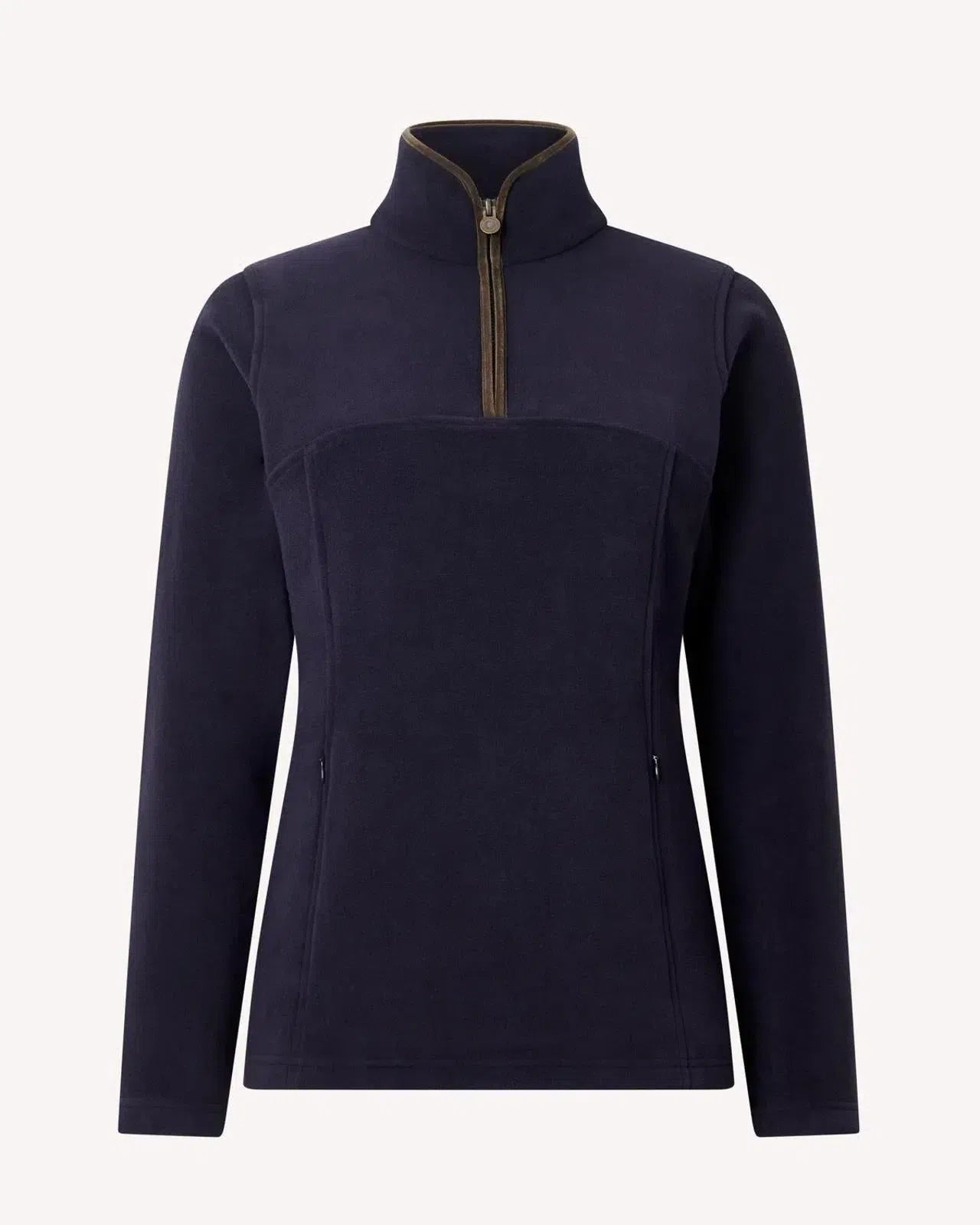 Bernard Weatherill Womens 1/4 Zip Fleece Jacket Dark Navy-MALFORD OF LONDON SAVILE ROW MENSWEAR OUTLET