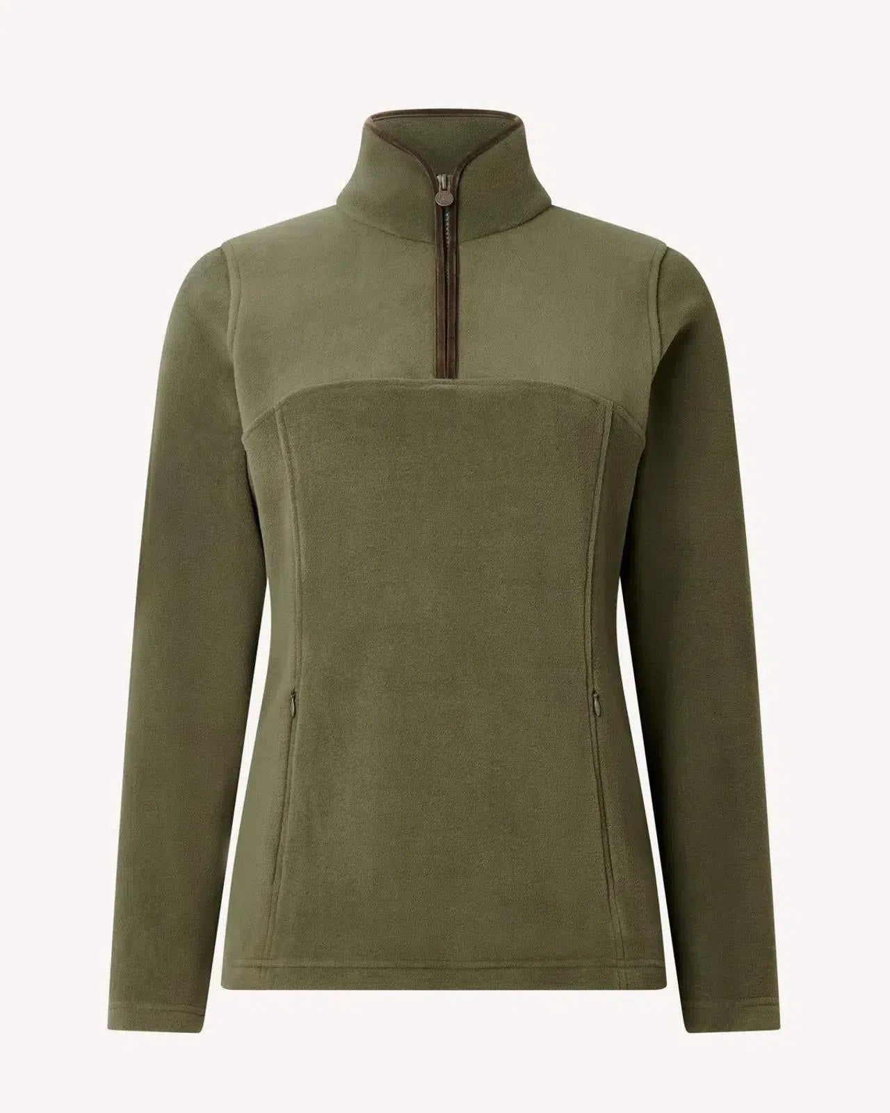 Bernard Weatherill Womens 1/4 Zip Fleece Jacket Forest Green-MALFORD OF LONDON SAVILE ROW MENSWEAR OUTLET
