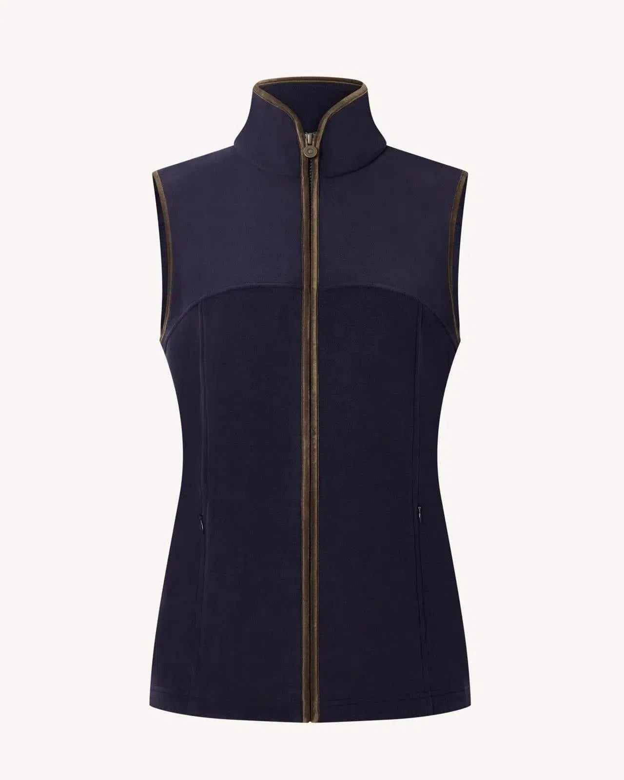 Bernard Weatherill Womens Full Zip Fleece Gilet Dark Navy-MALFORD OF LONDON SAVILE ROW MENSWEAR OUTLET