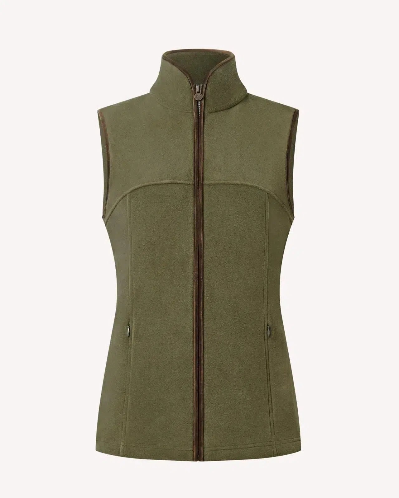 Bernard Weatherill Womens Full Zip Fleece Gilet Forest Green-MALFORD OF LONDON SAVILE ROW MENSWEAR OUTLET