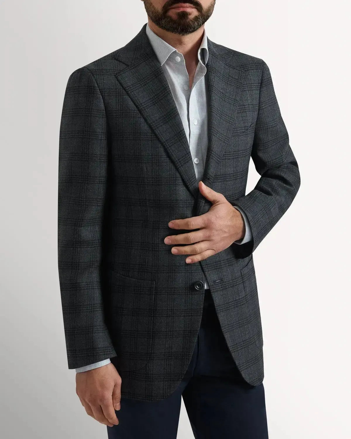 Bernard Weatherill Wool Win Check Jacket-MALFORD OF LONDON SAVILE ROW MENSWEAR OUTLET