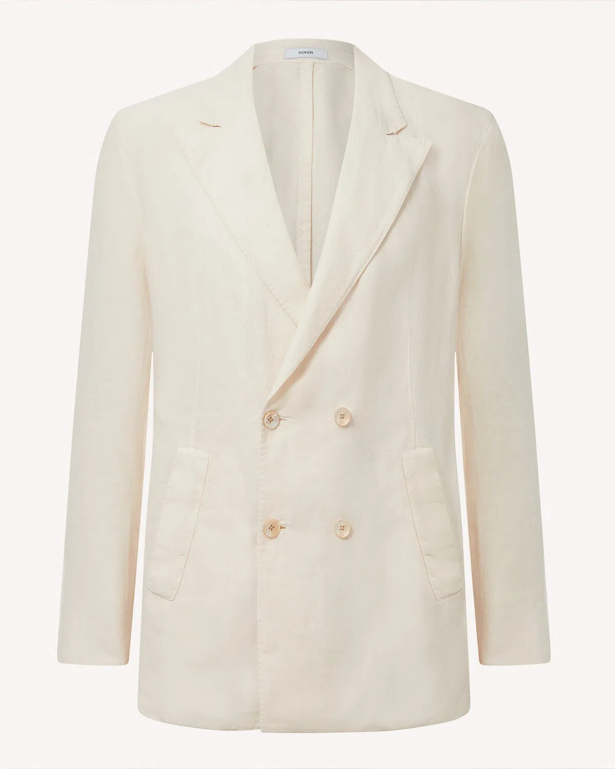 Boglioli DB Linen Dover Jacket - Off White-MALFORD OF LONDON SAVILE ROW MENSWEAR OUTLET