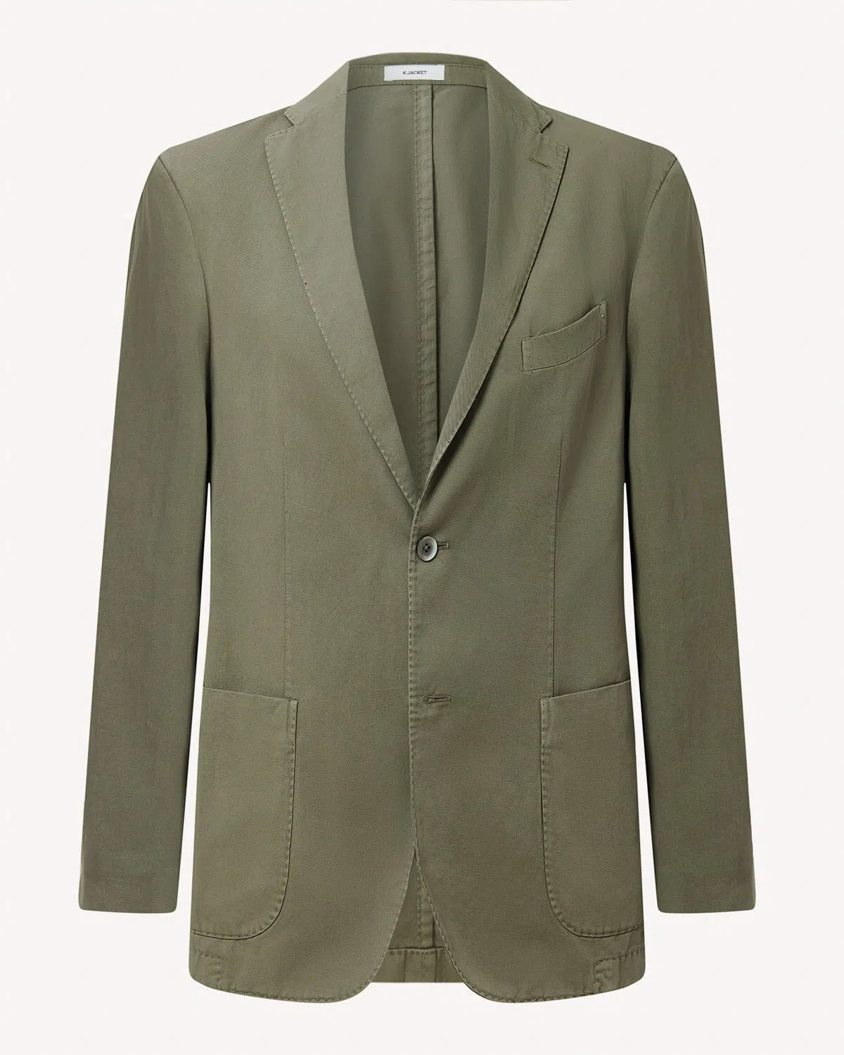 Boglioli L/W Cotton Linen Mix K-Jacket - Olive-MALFORD OF LONDON SAVILE ROW MENSWEAR OUTLET