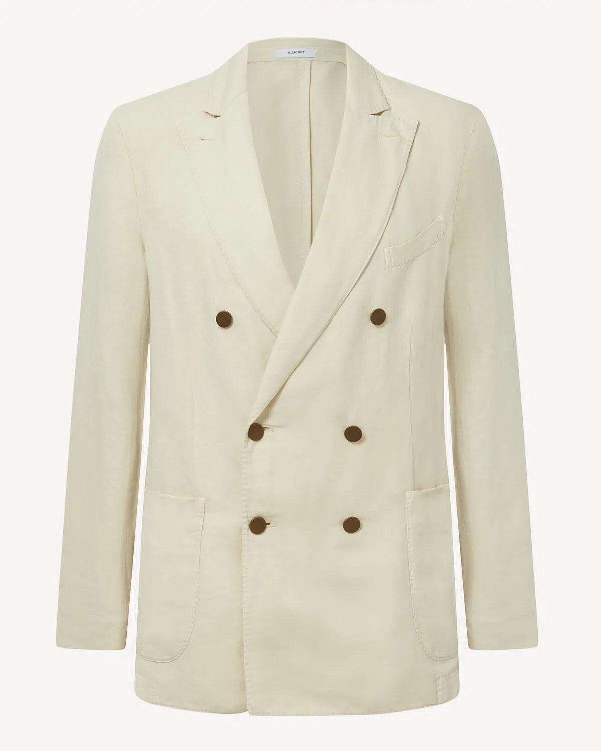 Boglioli L/W DB Linen Mix K-Jacket - Off White-MALFORD OF LONDON SAVILE ROW MENSWEAR OUTLET