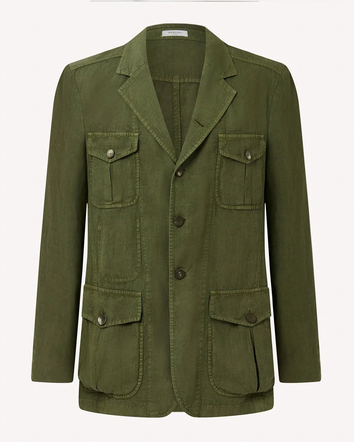 Boglioli Safari Jacket - Olive Green-MALFORD OF LONDON SAVILE ROW MENSWEAR OUTLET