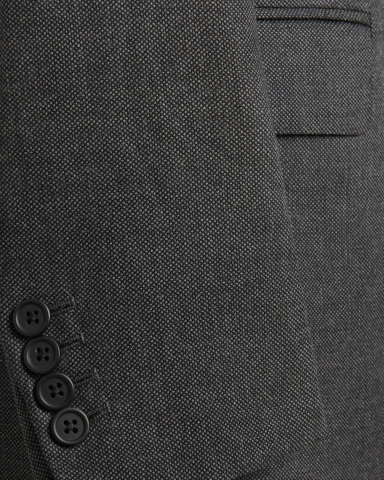 Charcoal Birdseye Light Grey Wool Suit-MALFORD OF LONDON SAVILE ROW MENSWEAR OUTLET