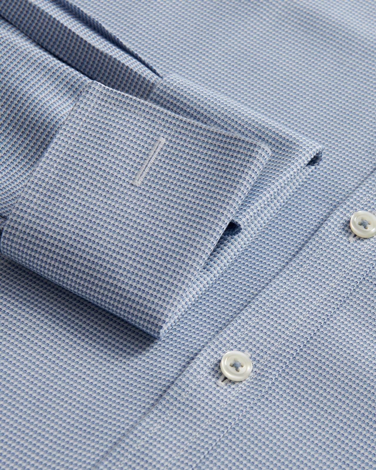 Charles Tyrwhitt Extra Slim Fit Cambridge Weave Shirt Ocean Blue-MALFORD OF LONDON SAVILE ROW MENSWEAR OUTLET