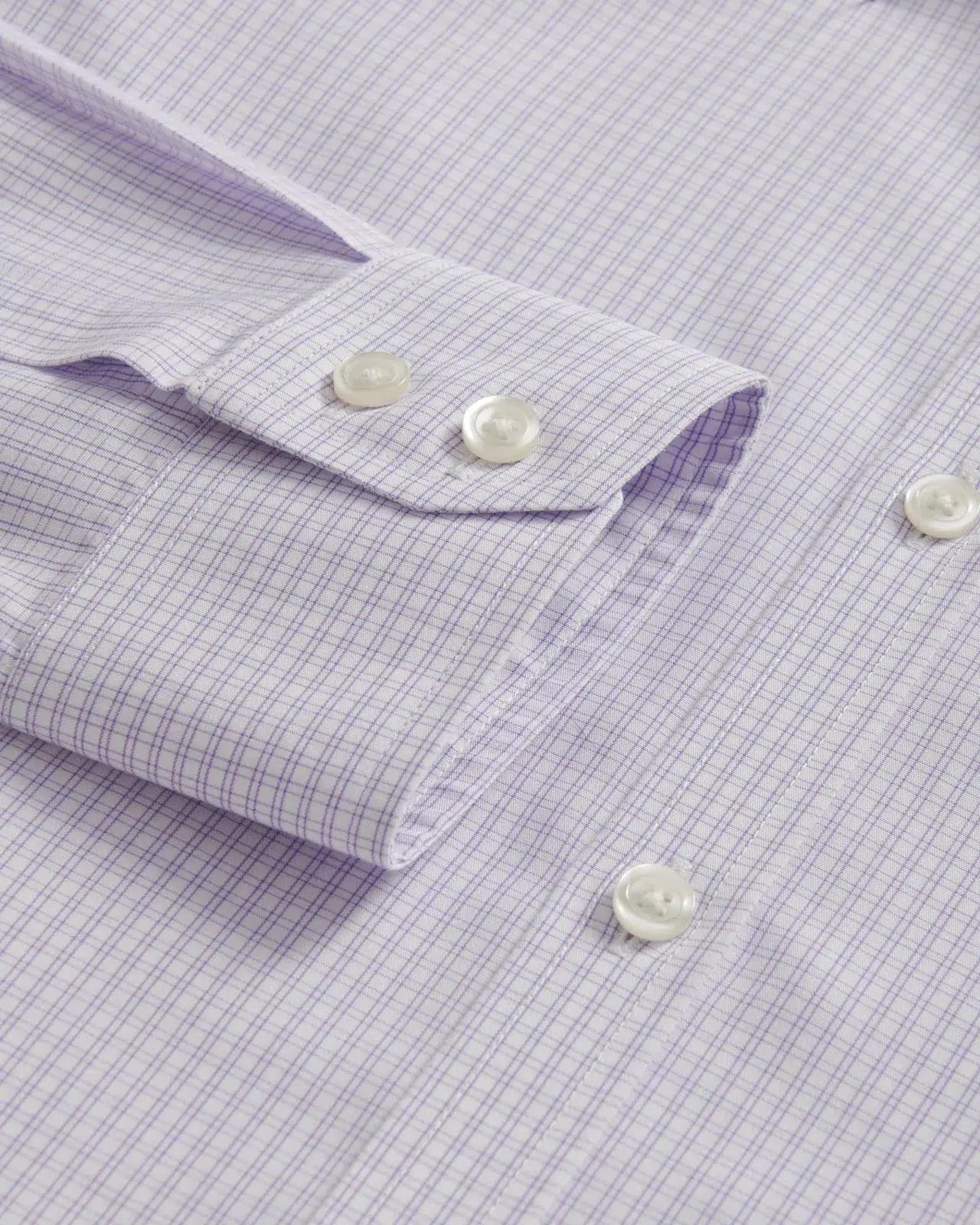 Charles Tyrwhitt Extra Slim Fit Double Check Shirt Lilac Purple-MALFORD OF LONDON SAVILE ROW MENSWEAR OUTLET